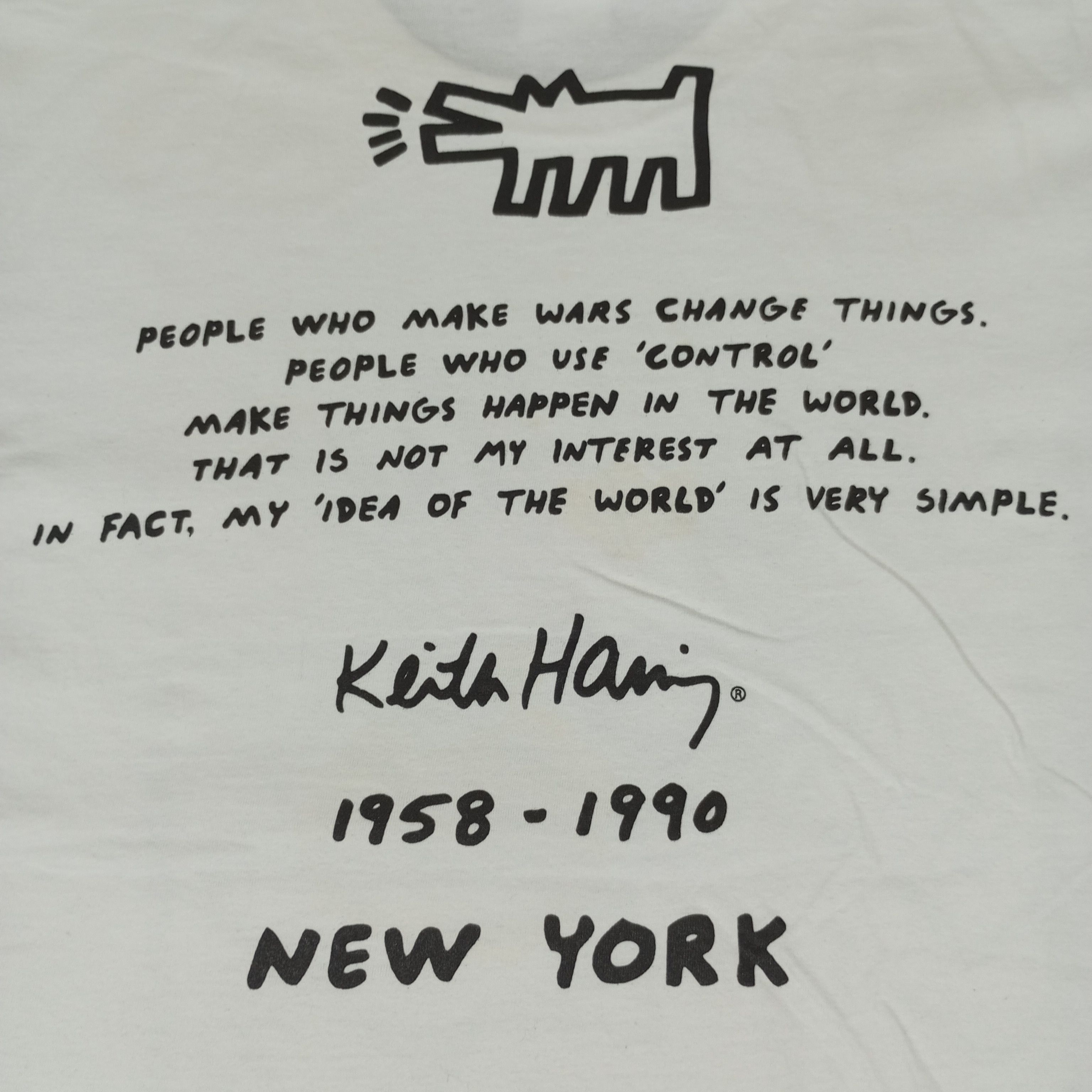 Keith Haring × Vintage Keith Haring Streetwear Style Tshirt Size US M / EU 48-50 / 2 - 4 Thumbnail