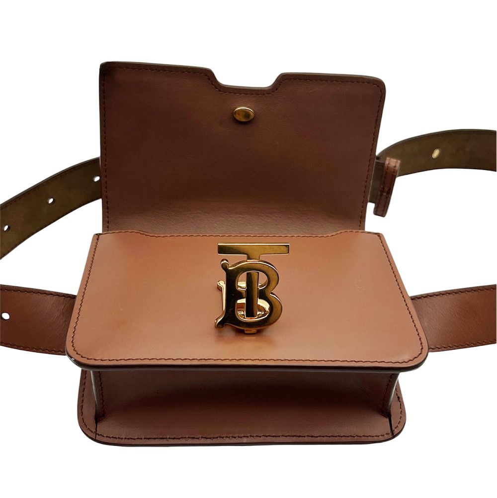 Burberry BURBERRY Calfskin TB Belt Bag Brown Size ONE SIZE - 2 Thumbnail