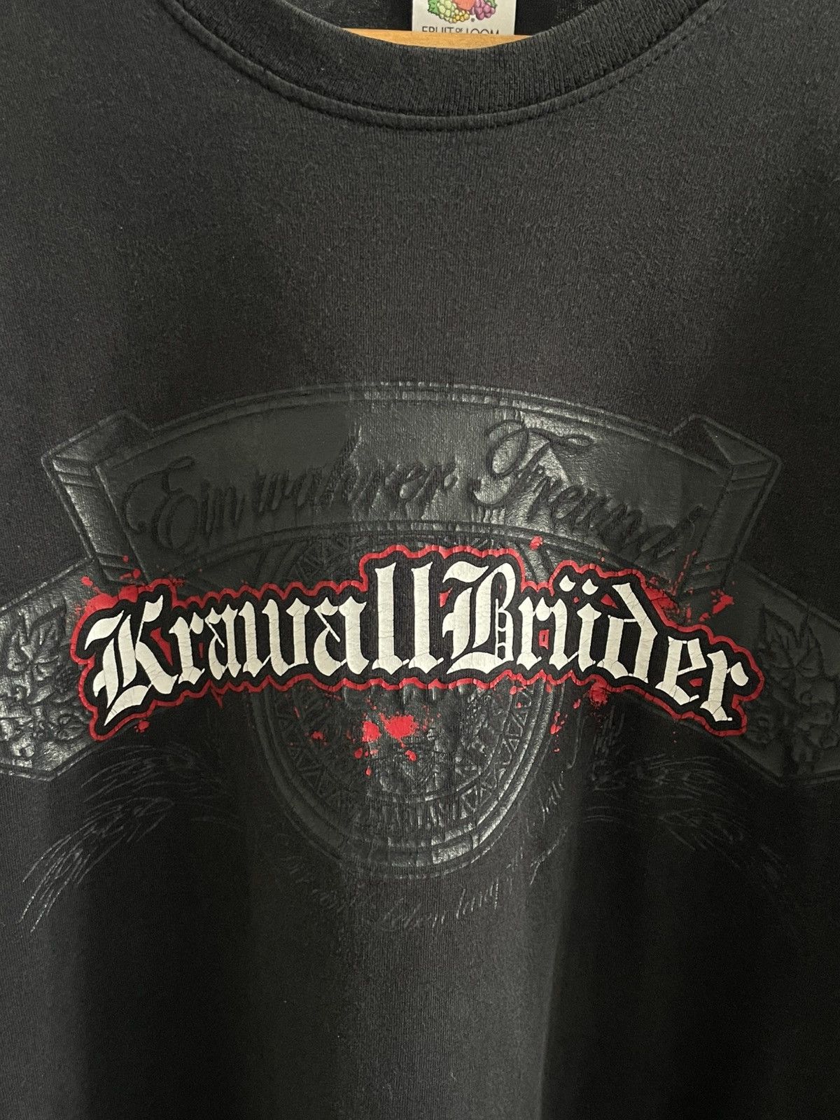 Band Tees Vintage 00’s Krawall Bruder Band Rock Tee Black Metal RARE Size US XL / EU 56 / 4 - 6 Thumbnail