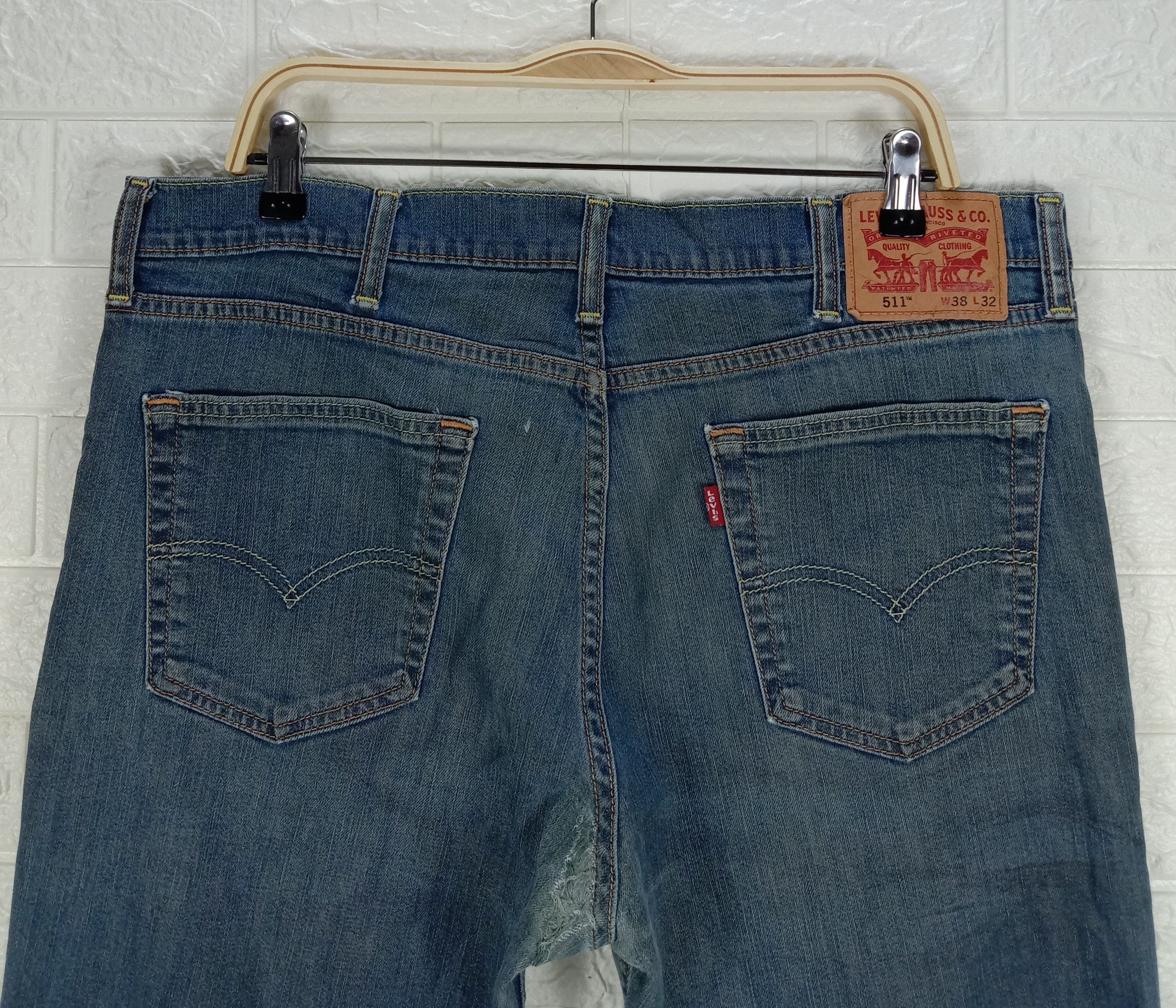 Levi's Vintage Levi's 511 Jeans Slim Fit Distressed Denim Size US 38 / EU 54 - 6 Thumbnail