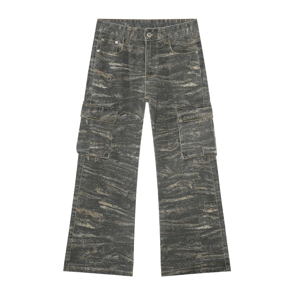 Japanese Brand Retro loose camouflage pocket jeans Size US 32 / EU 48 - 5 Thumbnail