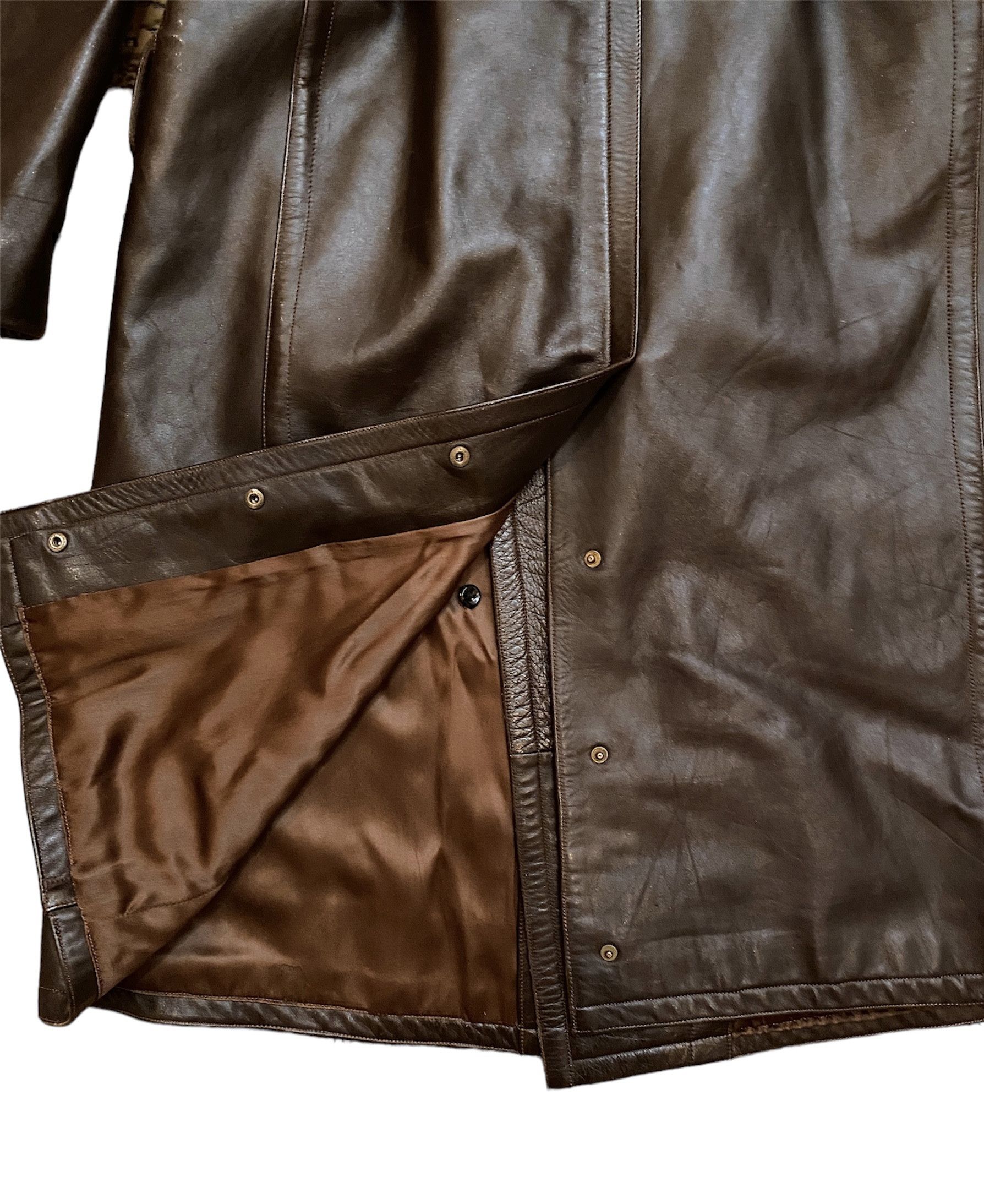 Vintage Retro Military WW2 German Luftwaffe Motorcycle Leather Coat Size US L / EU 52-54 / 3 - 10 Thumbnail