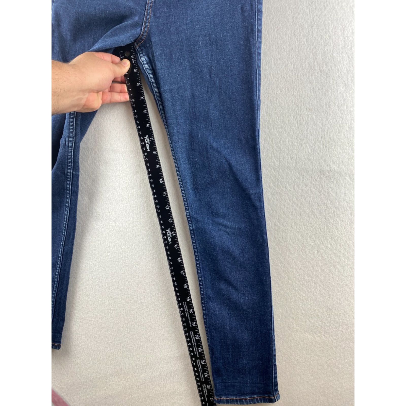Abercrombie & Fitch Abercrombie & Fitch Jeans Womens 6S 28x29 Blue Skinny Stretch Denim Pockets Size 28" / US 6 / IT 42 - 6 Thumbnail