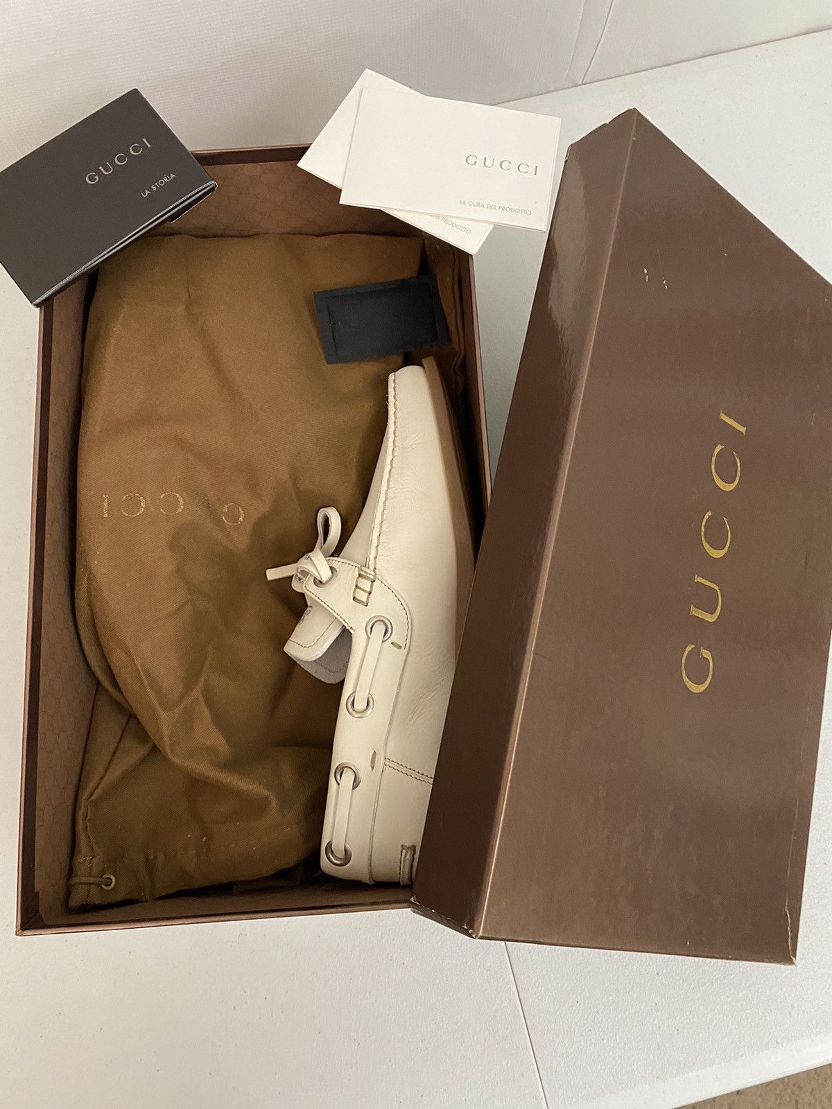 Gucci Gucci 🇮🇹 Runner Up Logo Embroidered Vintage Deck Shoes 39 NEW Size US 9 / IT 39 - 3 Thumbnail