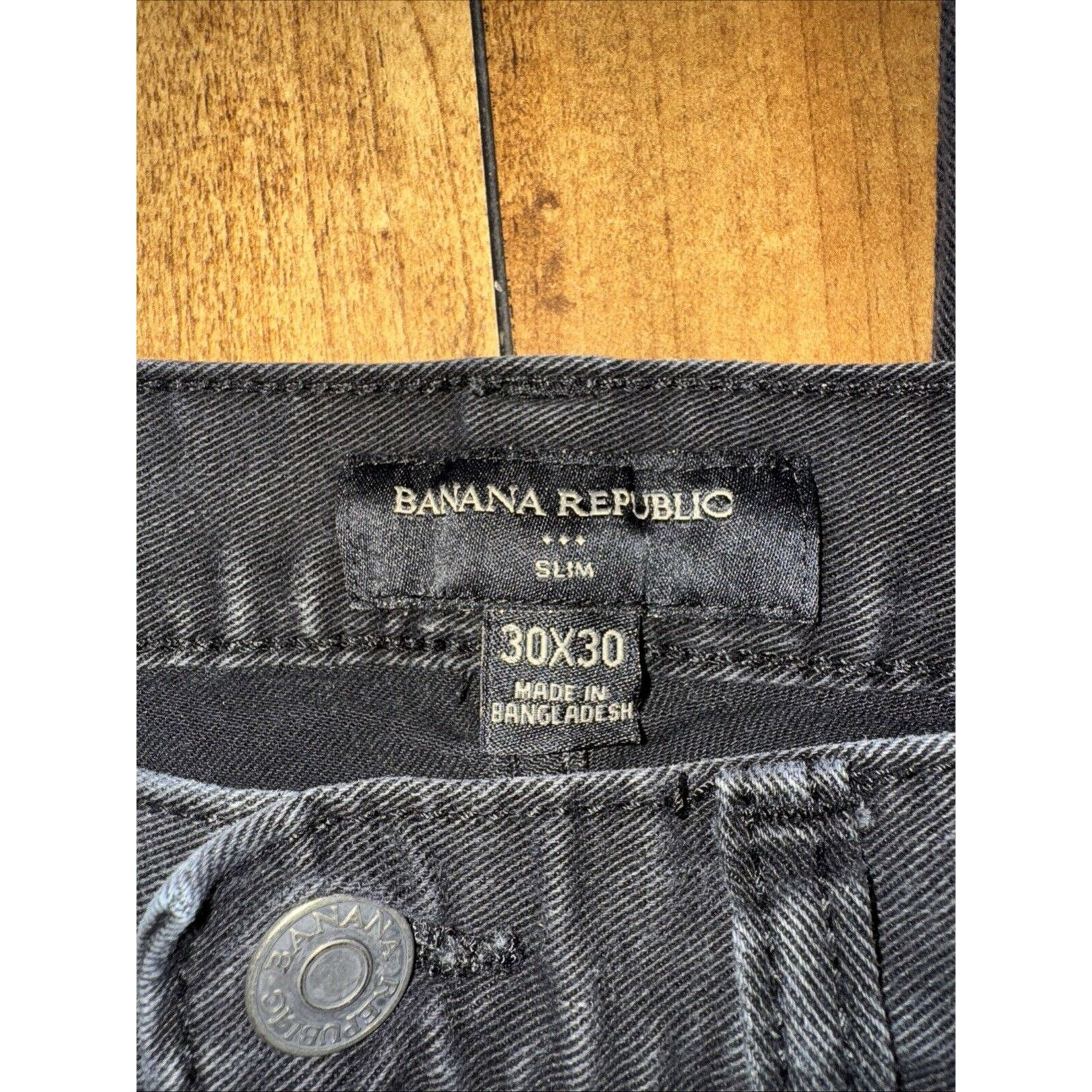 Banana Republic × Vintage Banana Republic Slim Denim Jeans Black 30x27 Measured Size US 30 / EU 46 - 4 Thumbnail