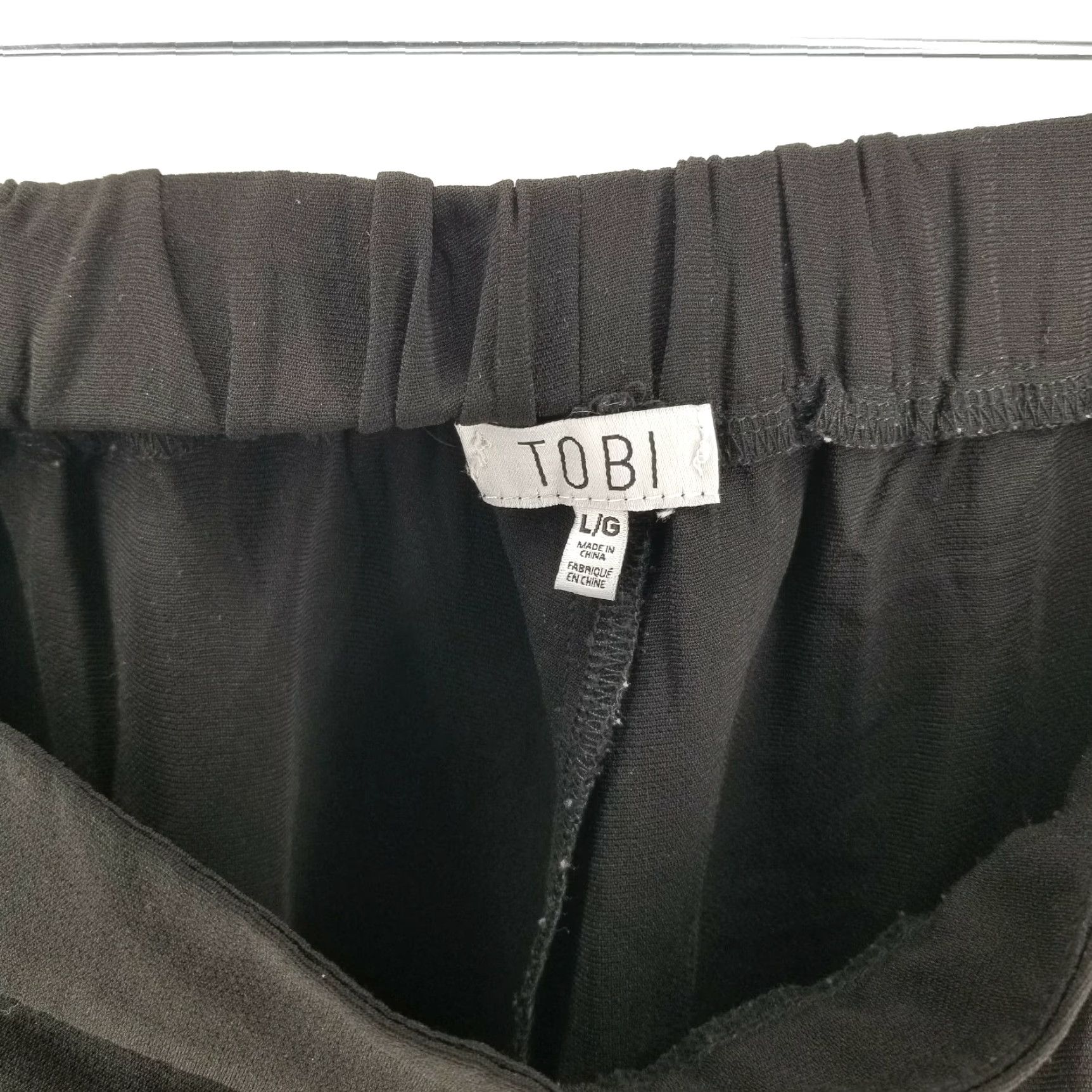 Vintage Tobi Dress Pants Women Black Elastic Waist Size Large Dress Pants Womens Size 36" / US 14 / IT 50 - 4 Thumbnail