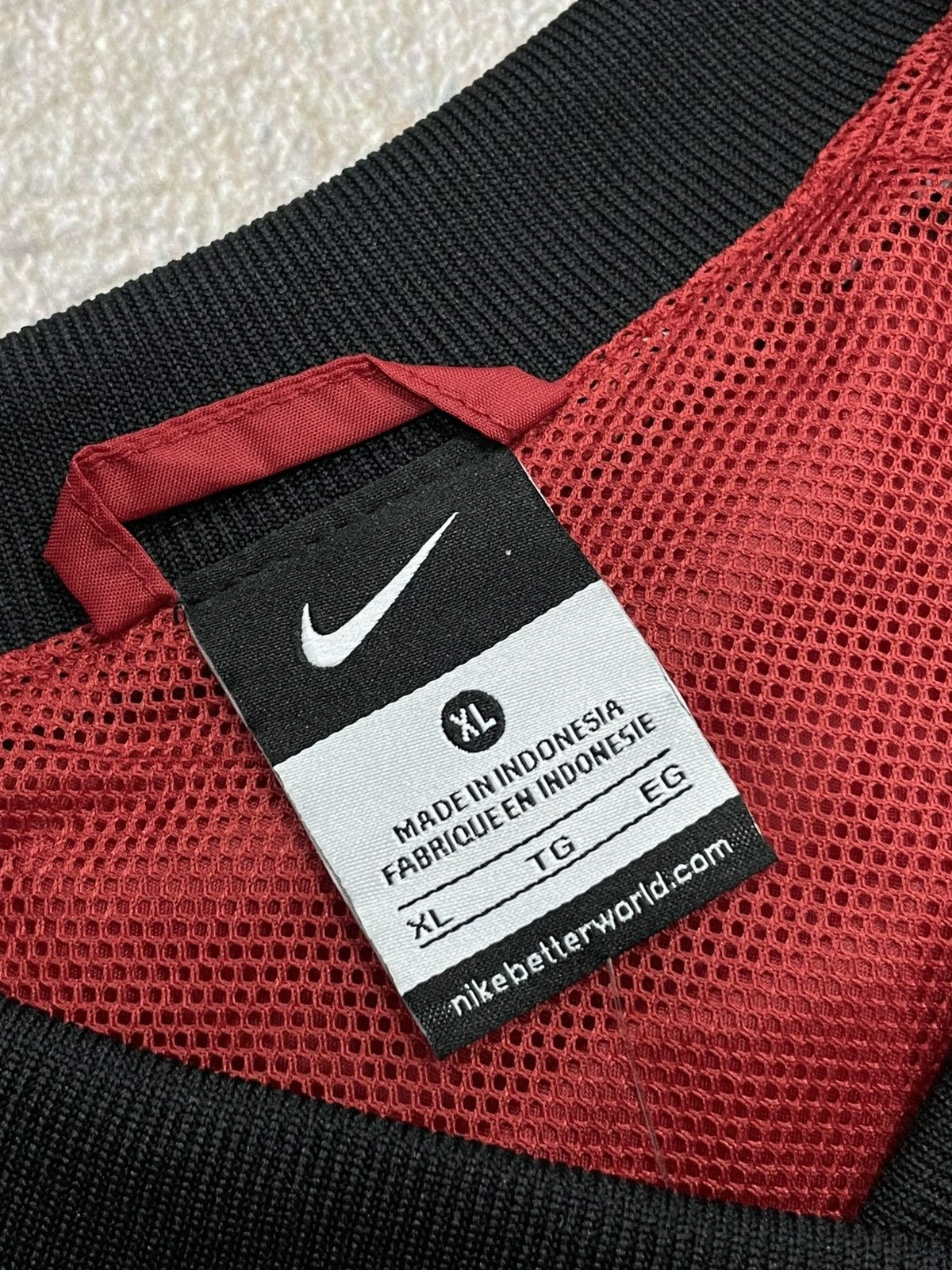 Nike Vintage Nike Nylon Drill Sweatshirt Small Swoosh Size US XL / EU 56 / 4 - 5 Thumbnail