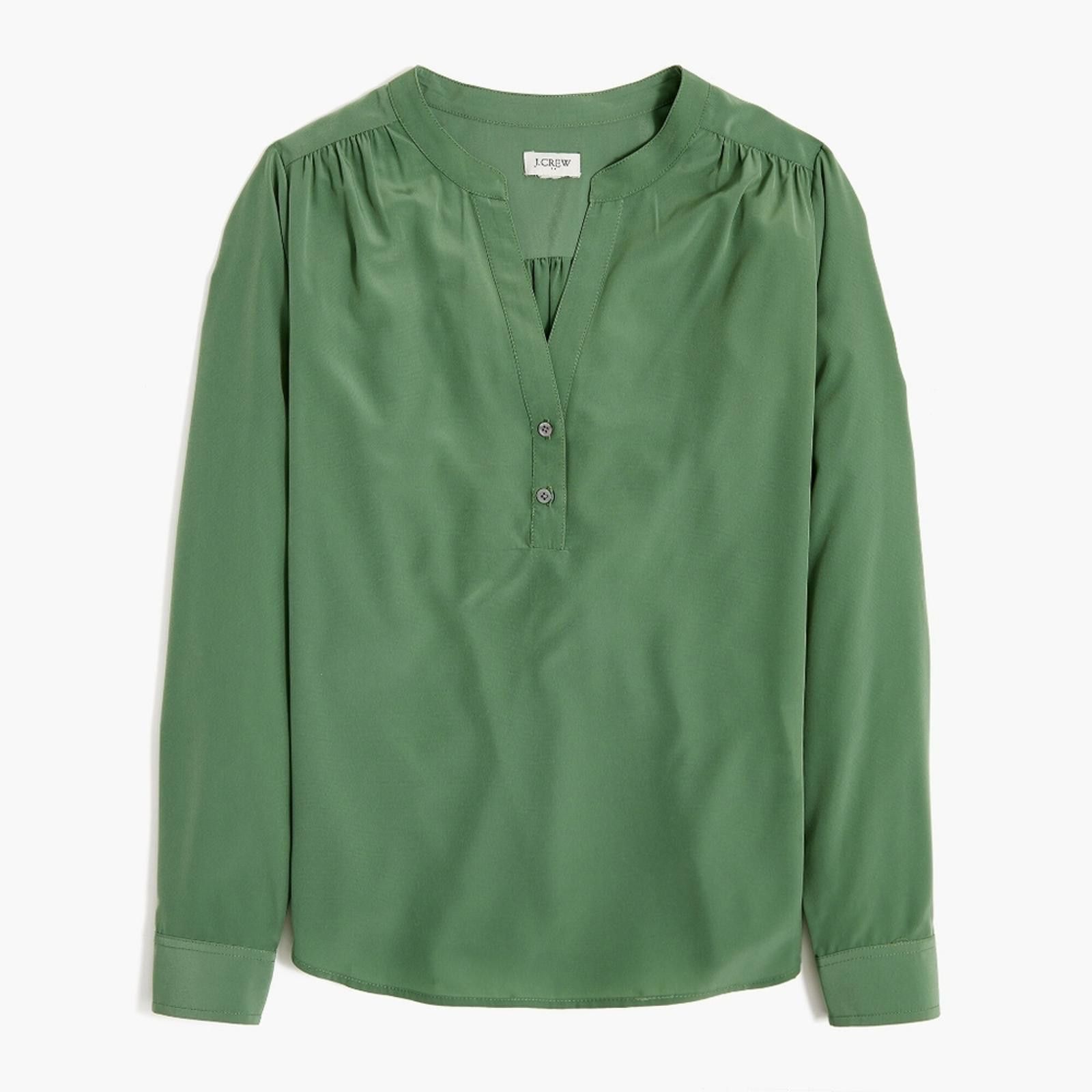 J.Crew J Crew Popover Placket Blouse Size XL / US 12-14 / IT 48-50 - 1 Thumbnail