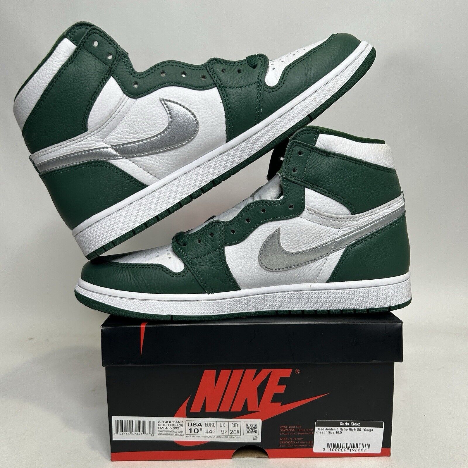 Nike Nike Air Jordan 1 Retro High OG “Gorge Green” 2024 Size US 10.5 / EU 43-44 - 3 Thumbnail