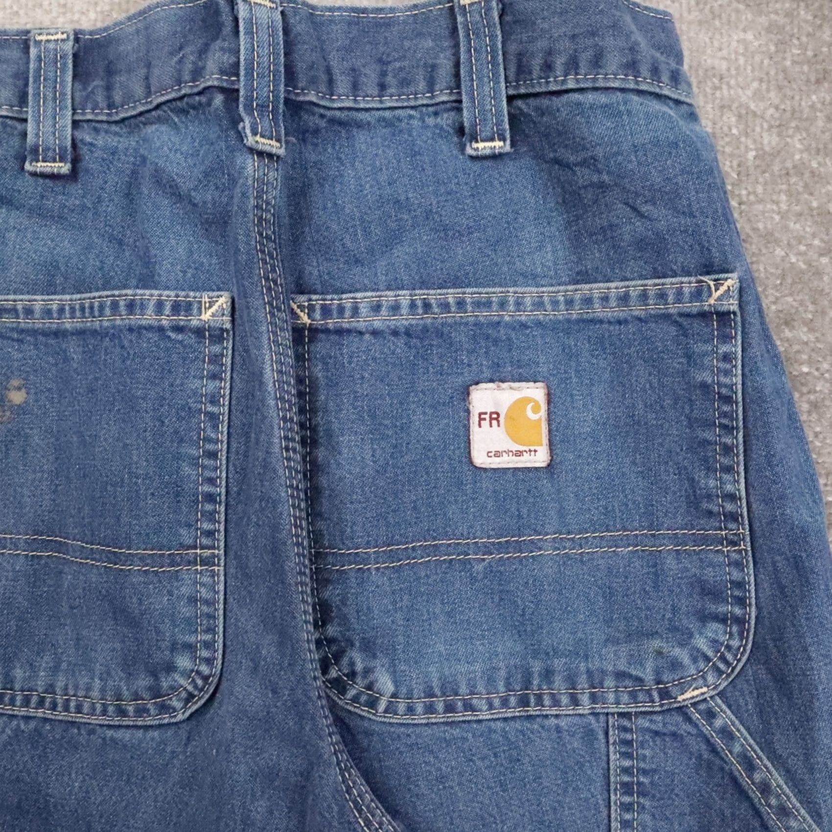 Carhartt VINTAGE Carhartt Jeans Blue Medium Wash Straight Leg Baggy Skater Carpenter Mens Size US 27 - 8 Thumbnail