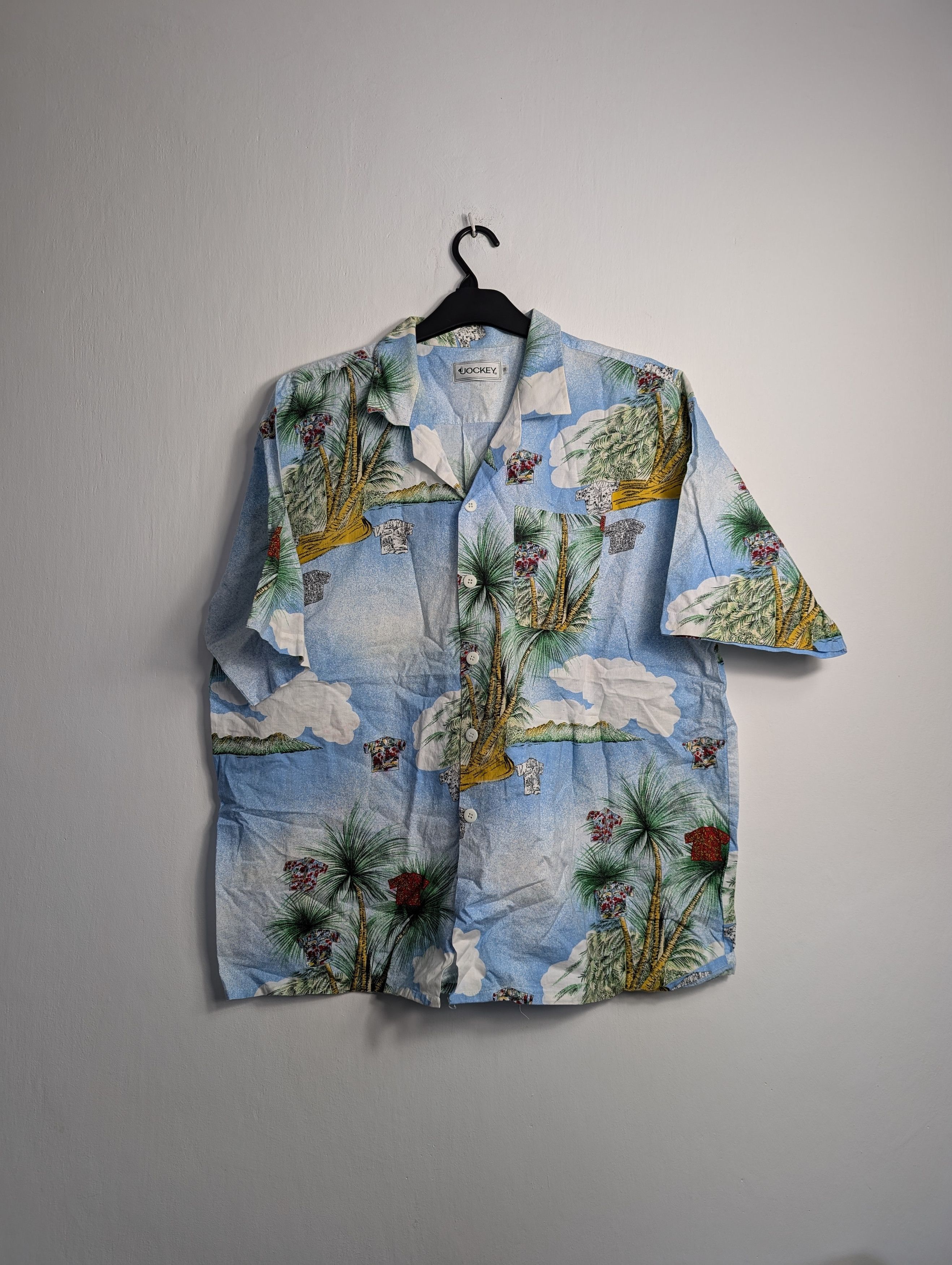 Vintage Vintage Y2K Hawaiian Shirt - Summer Floral Palm Tree Print Size US XXL / EU 58 / 5 - 1 Thumbnail
