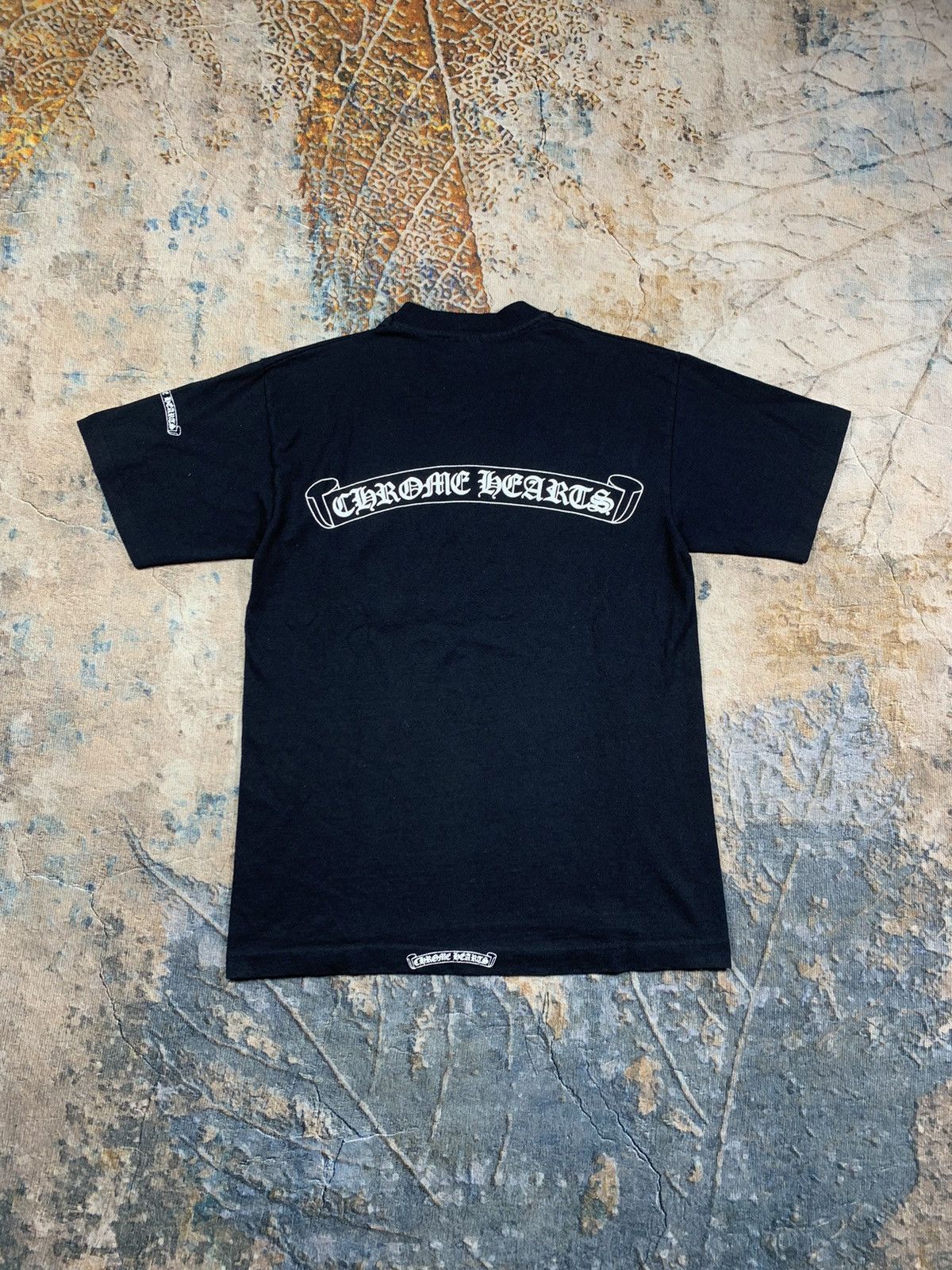 image of Binding Offer Vintage Chrome Hearts Pocket Tee in Black, Men's (Size Medium)