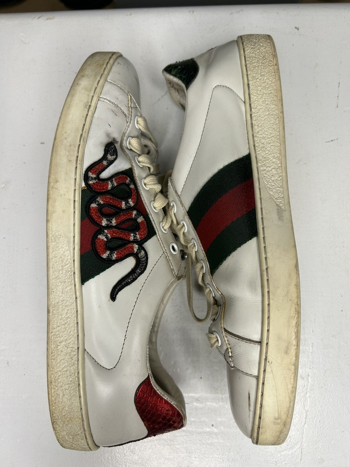 Gucci Gucci Ace Snake Embroidered Men's Shoes Size 43EU / 10US Size US 10 / EU 43 - 4 Thumbnail