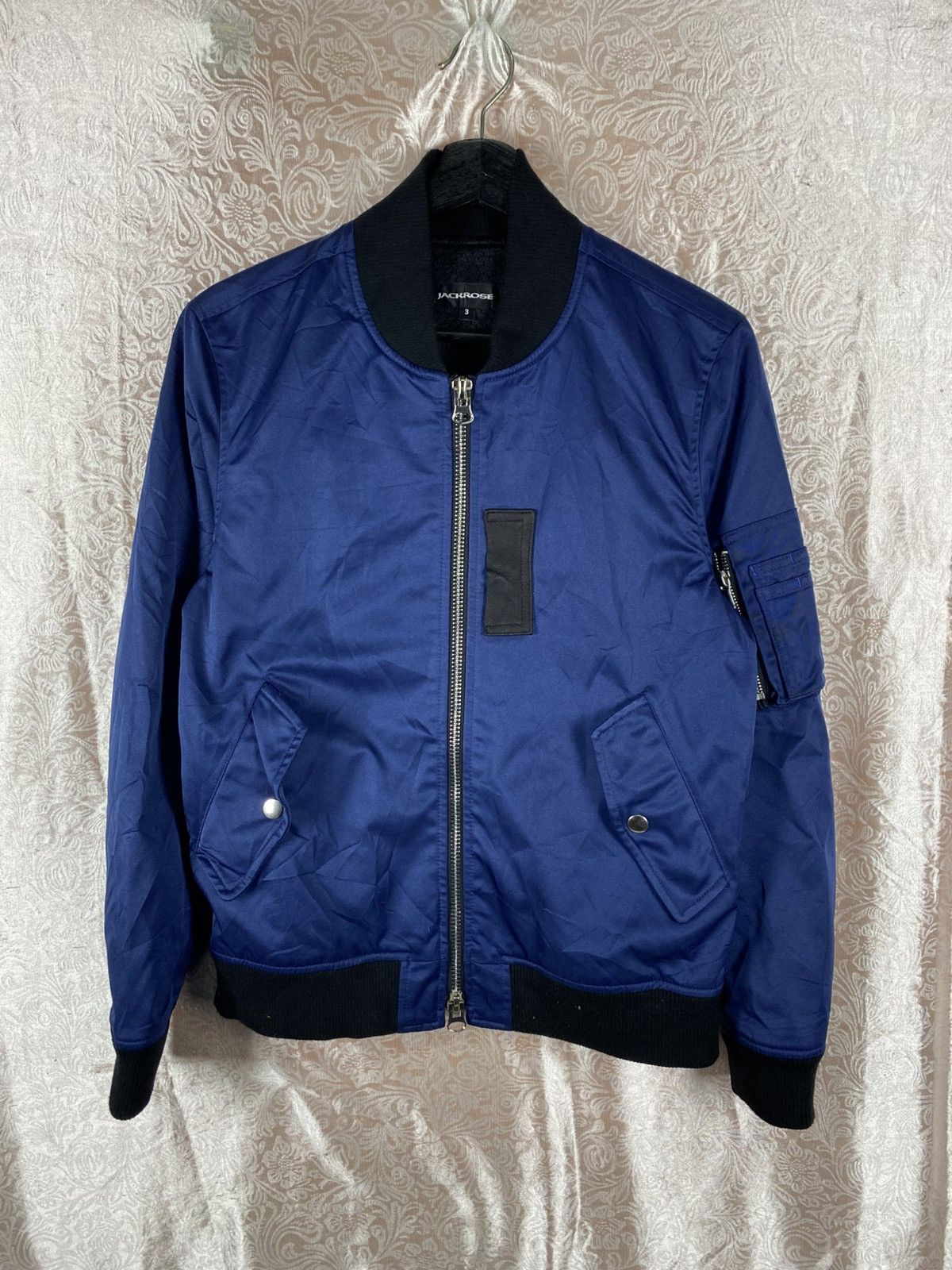 JACKROSE Jackrose Blue MA-1 Bomber Minimal Flight Jacket Size US M / EU 48-50 / 2 - 3 Thumbnail