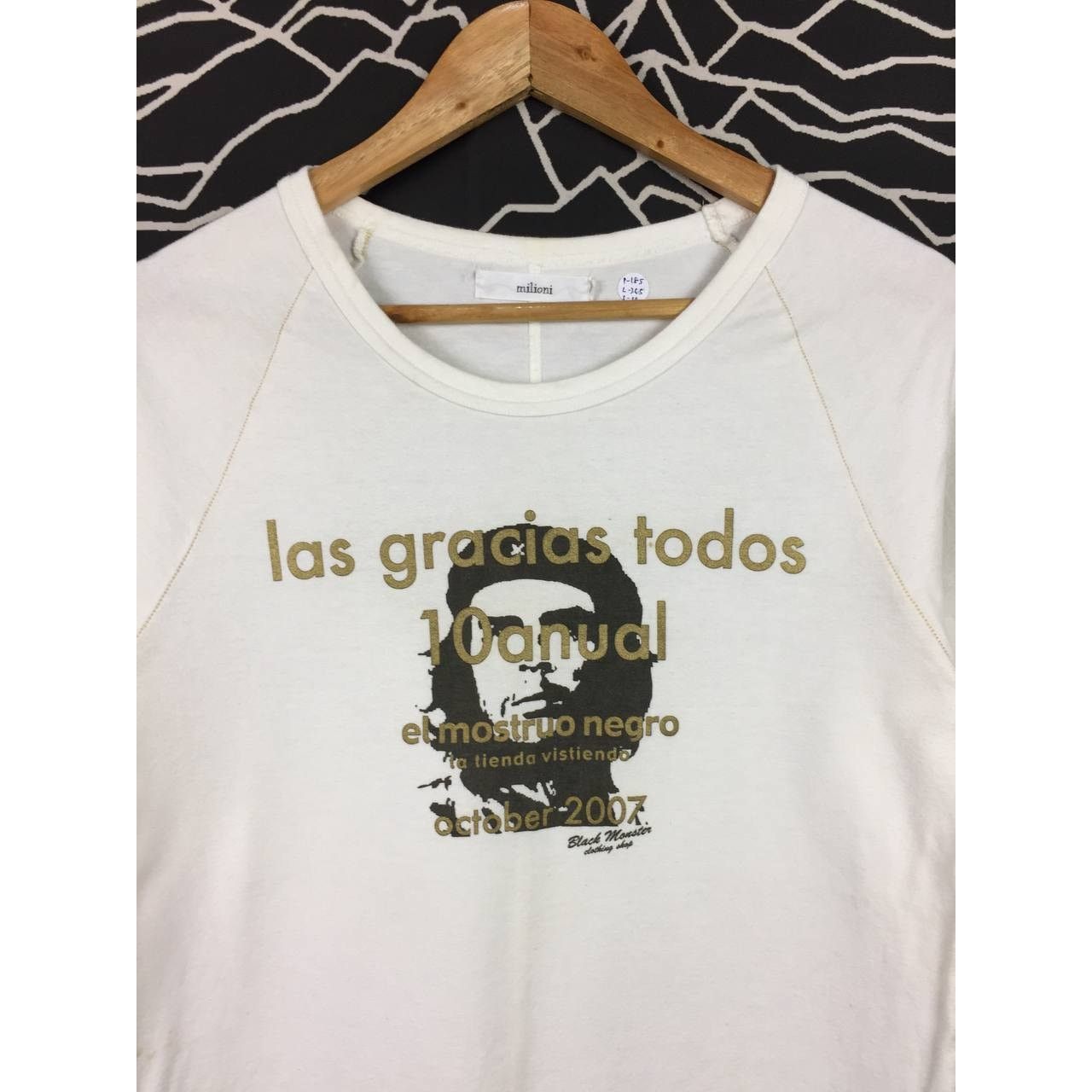 Vintage Milioni Che Guevara Las Gracias Todos 3/4 Sleeve Tee Size US S / EU 44-46 / 1 - 3 Thumbnail