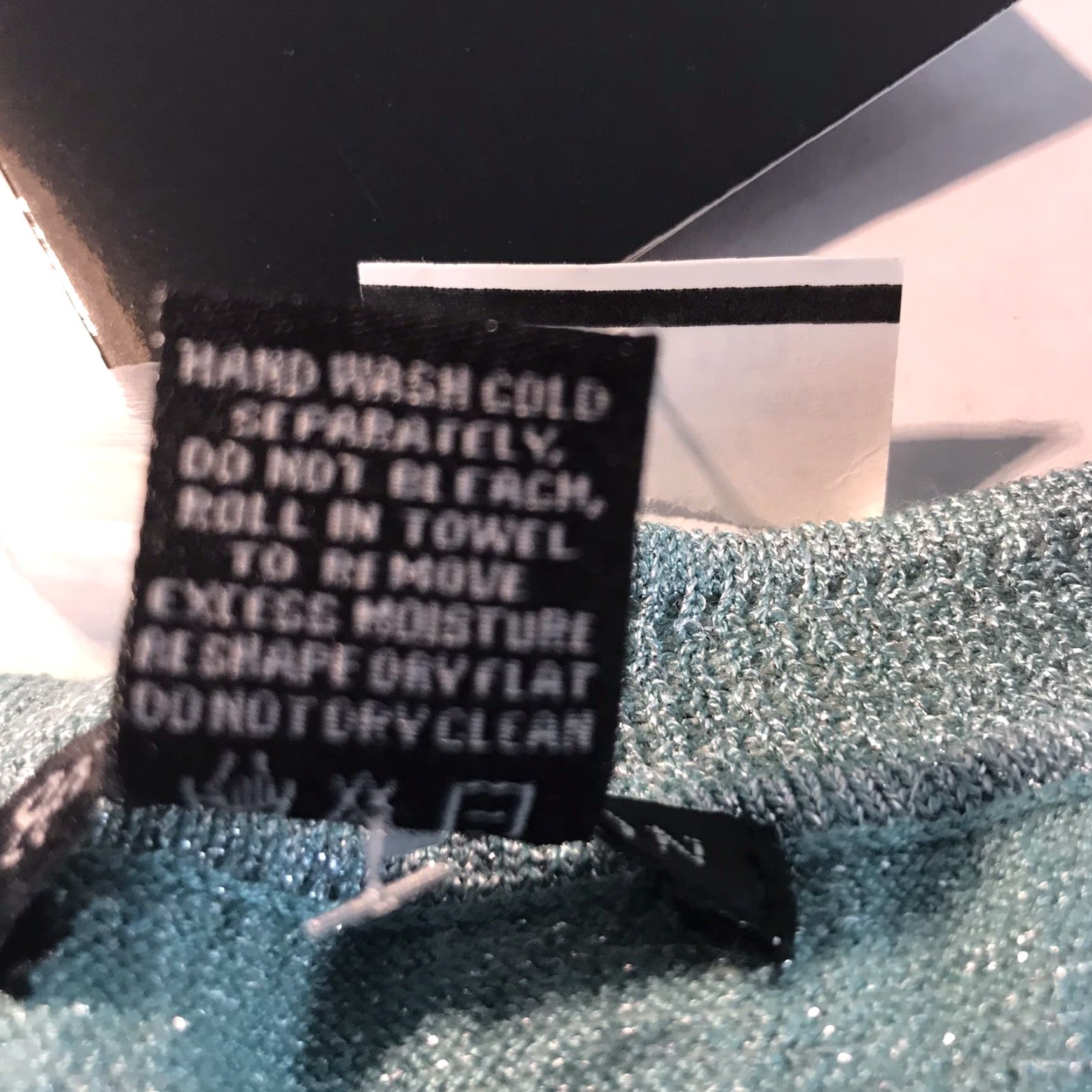 Madison VINTAGE Madison Women's Sleeveless Blouse Size S Lt. Teal Metallic Nylon Rayon Casual Strap Summer Size S / US 4 / IT 40 - 5 Thumbnail