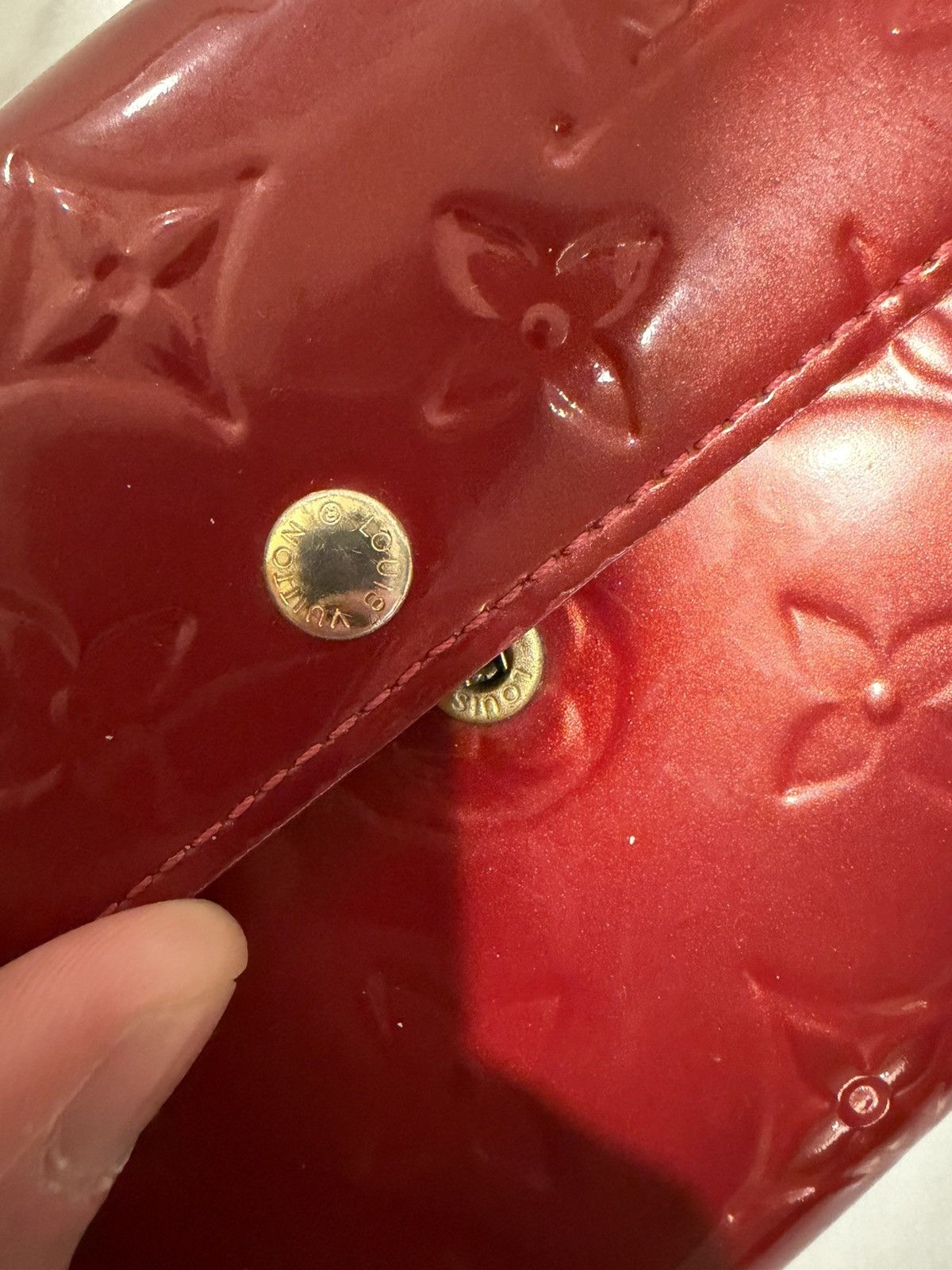 Louis Vuitton Red Louis Vuitton Vernis Long Wallet Size ONE SIZE - 12 Thumbnail