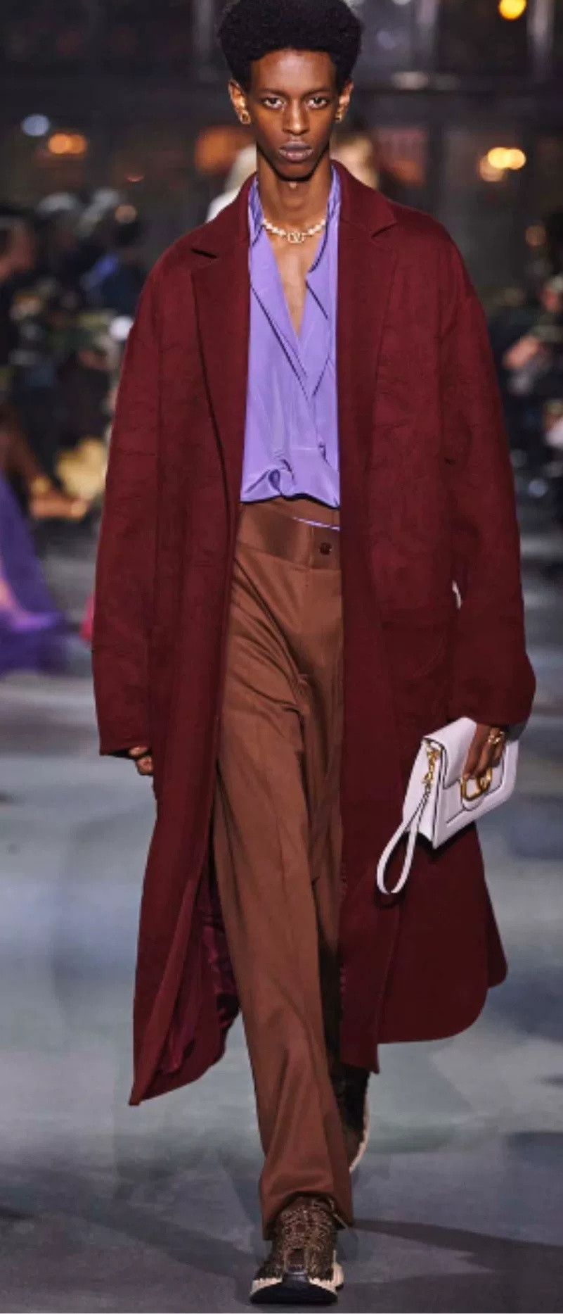 Valentino Valentino Runway Red Embroidered Wool Coat Size US S / EU 44-46 / 1 - 1 Thumbnail