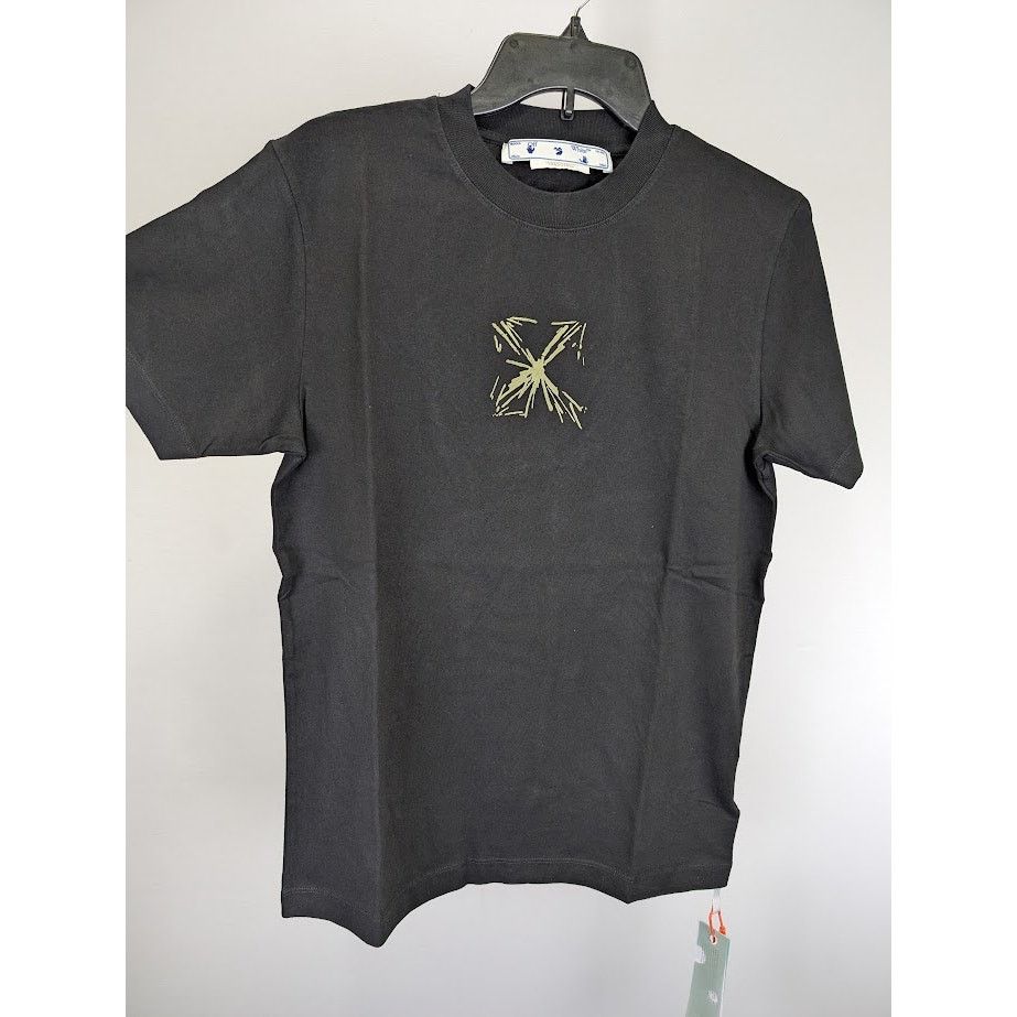 Off-White o1rshd1 Splash Arr Slim Short Sleeve T-Shirt in Black Beige Size US XS / EU 42 / 0 - 9 Thumbnail