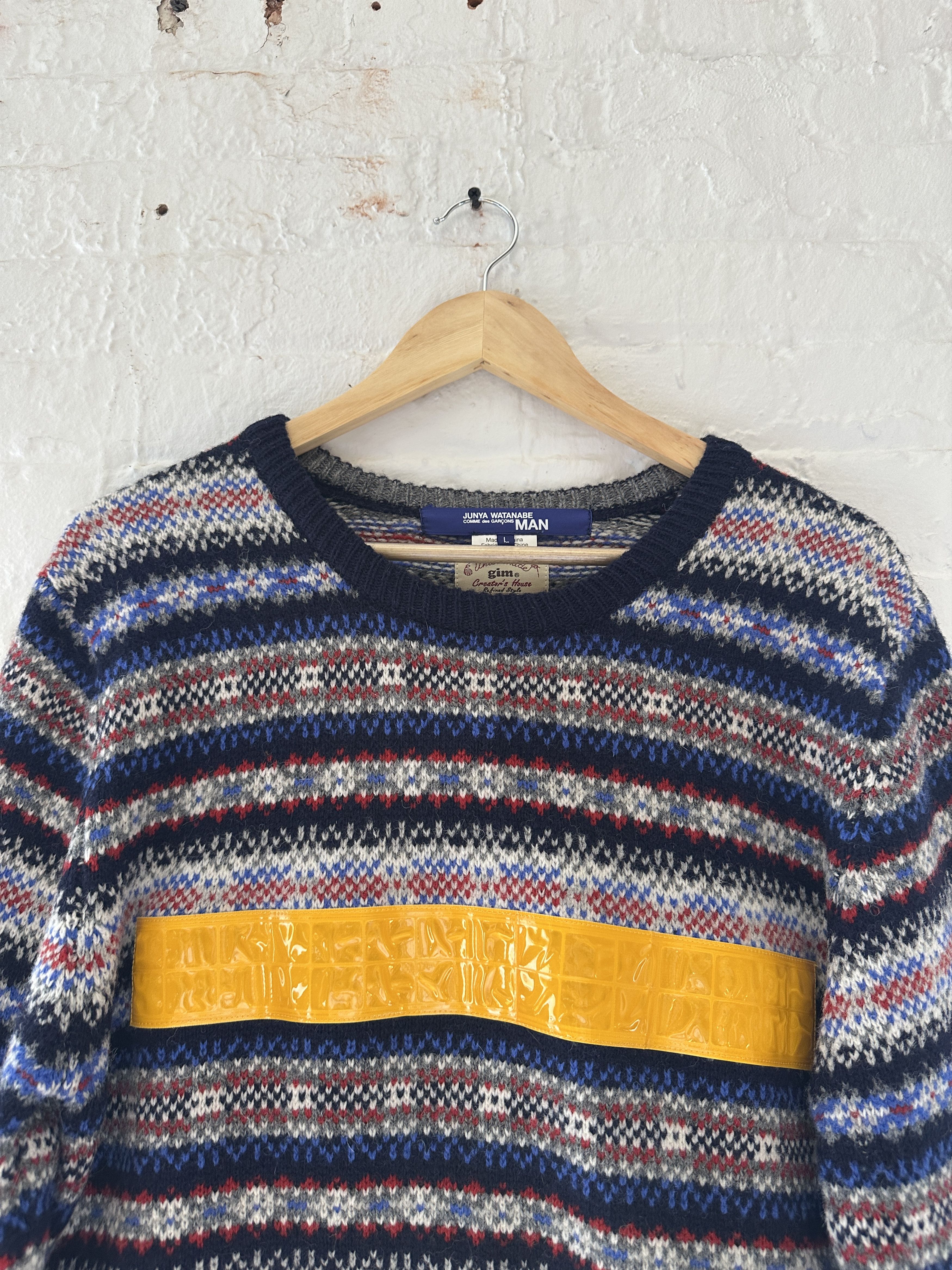 Comme des Garcons Junya Watanabe Fair Isle Wool Sweater Size US M / EU 48-50 / 2 - 2 Thumbnail