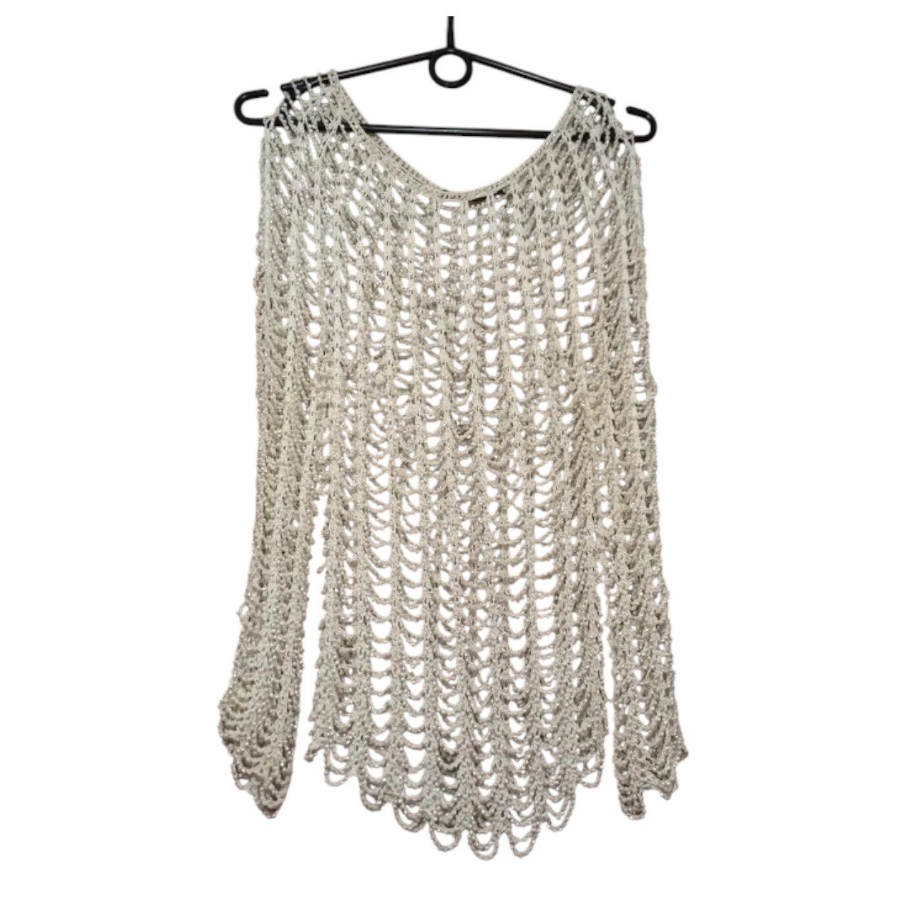 Other Beaded crochet spider web blouse Mary's Tune, Paris Style M Size M / US 6-8 / IT 42-44 - 1 Thumbnail