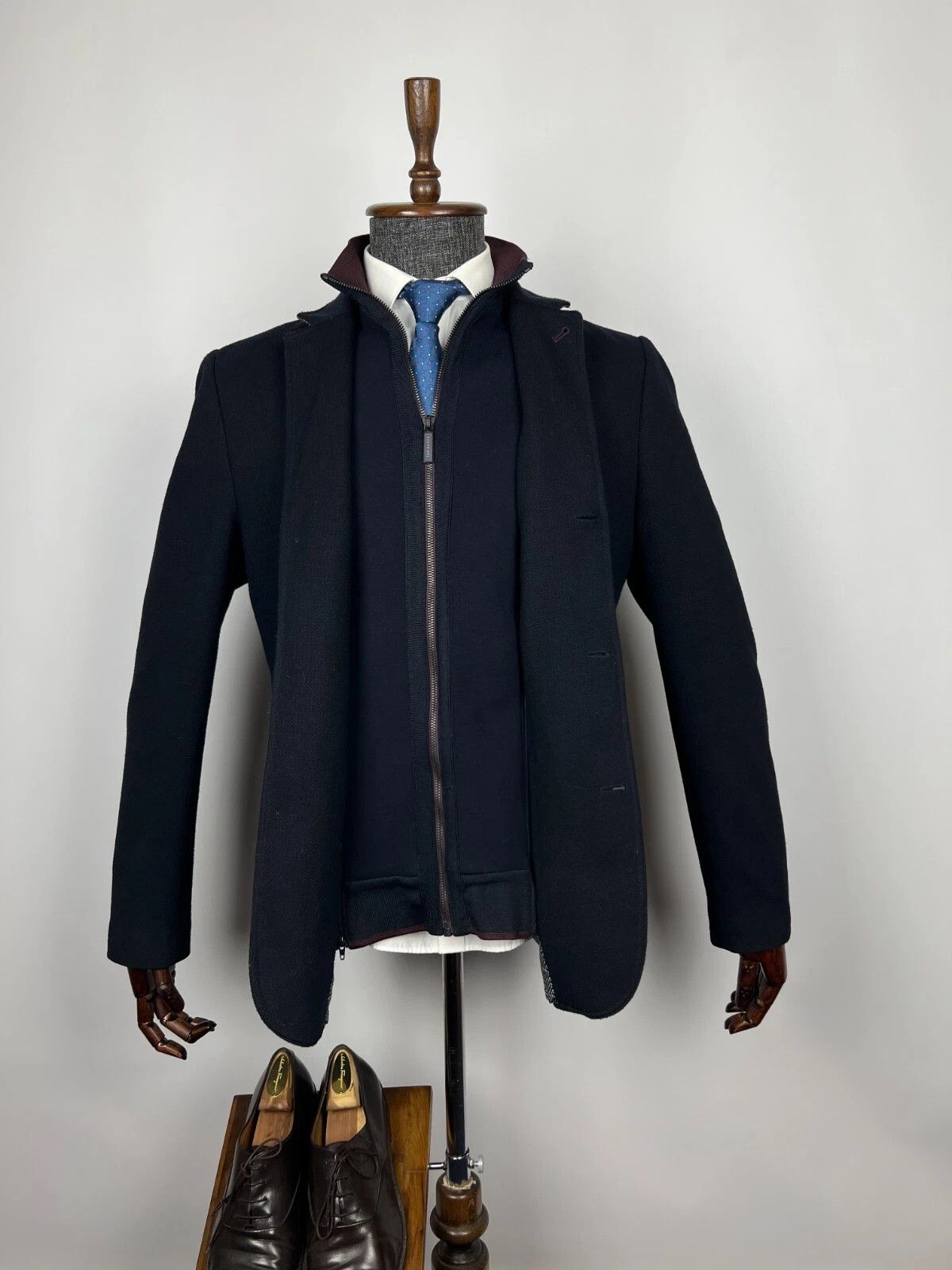 Ted Baker Ted Baker London Black Removable Lining Two Button Jacket Size US XL / EU 56 / 4 - 10 Thumbnail