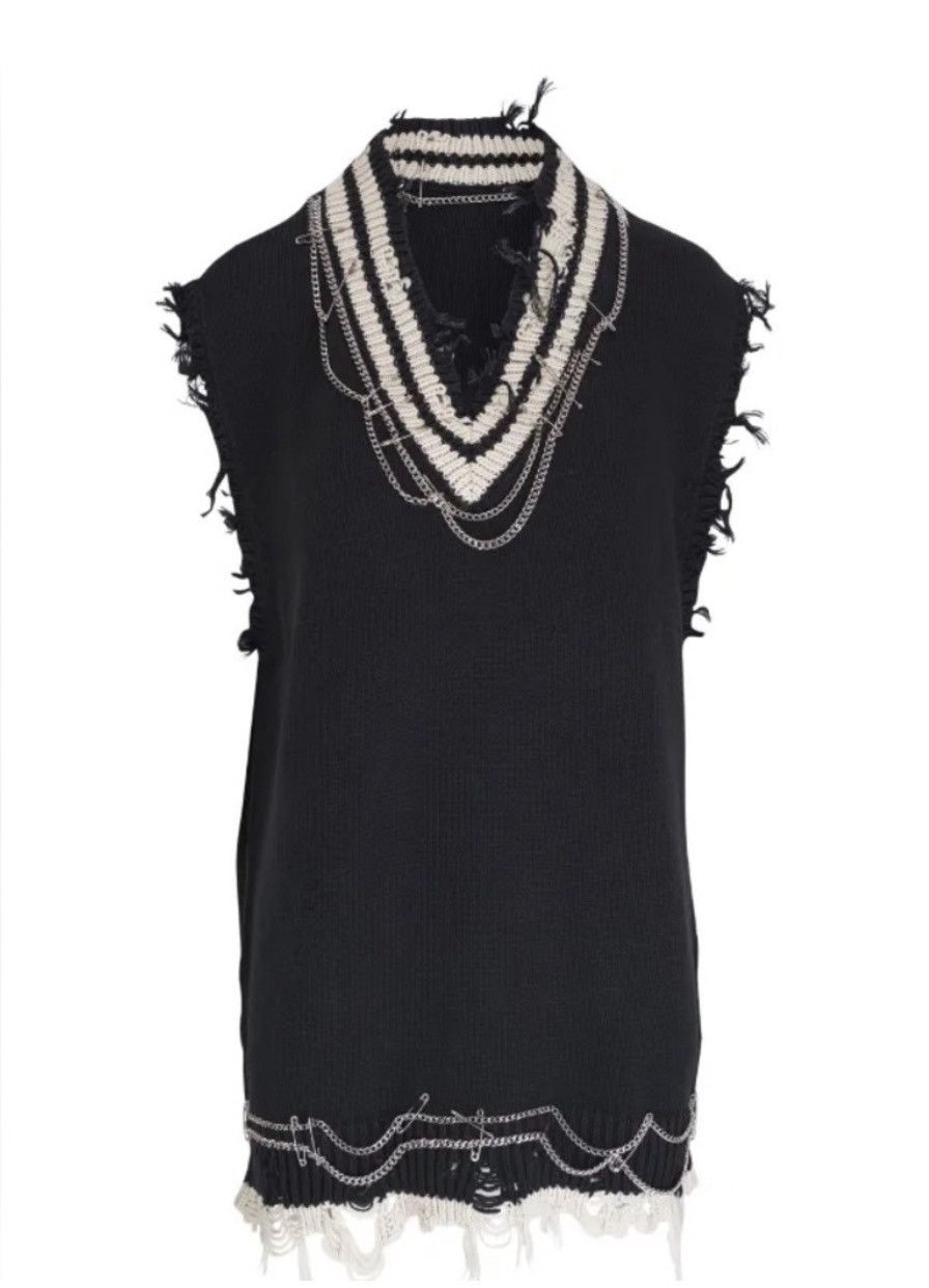 R13 Chain Embellished Sweater Vest Large Size US L / EU 52-54 / 3 - 1 Thumbnail