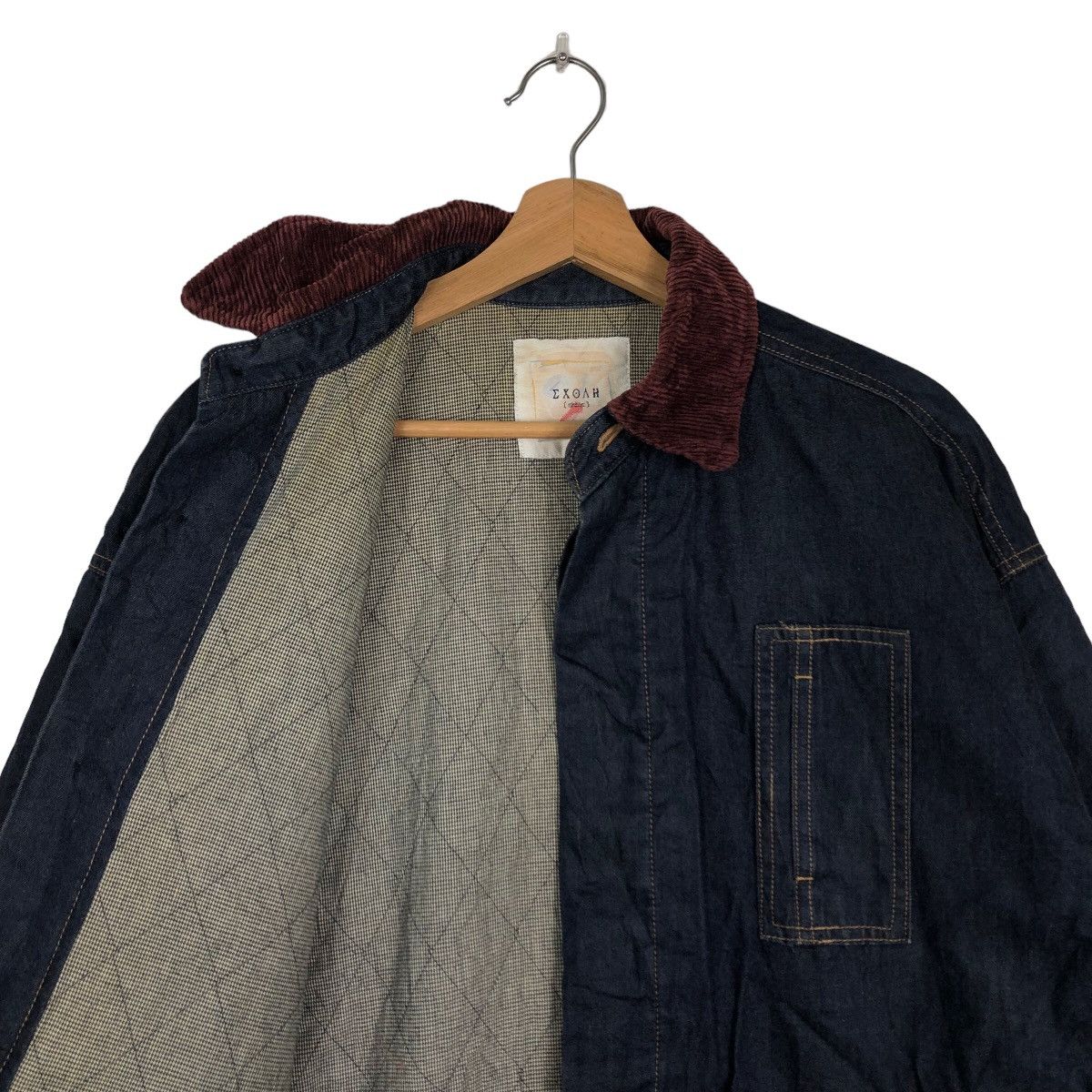 Japanese Brand 🔥90’s Long Jacket Work Denim Exoah Issey Miyake Japan Size US M / EU 48-50 / 2 - 10 Thumbnail