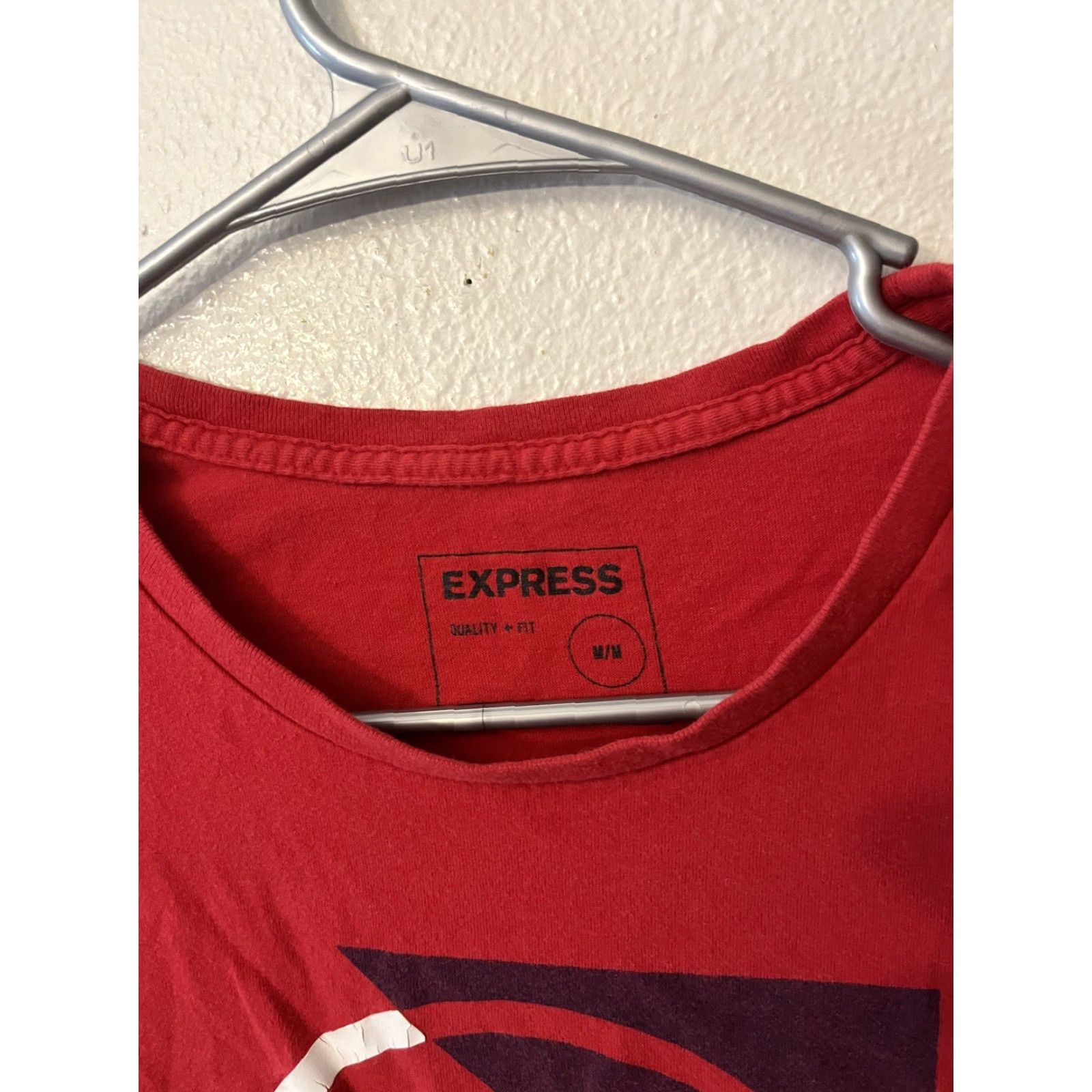 Express Express Graphic Print T-Shirt Men Crew Neck Red Medium Short Sleeve Logo Express Outlet Shirt Mens Size US M / EU 48-50 / 2 - 2 Thumbnail