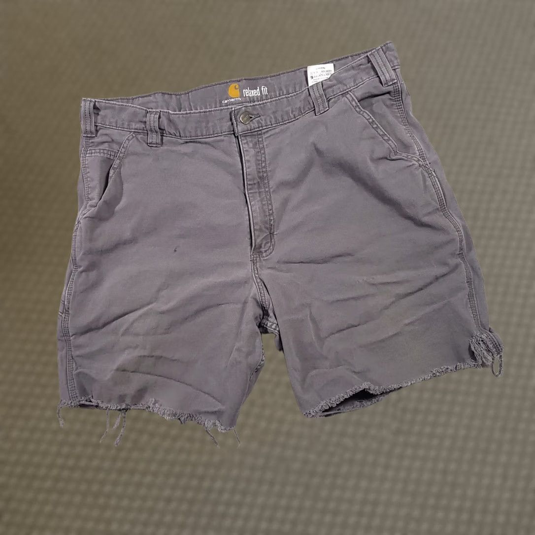 Carhartt VINTAGE Carhartt Cut Off Shorts Mens 40 Gray Relaxed Rugged Raw Hem Work Destroyed Casual 90s Mens Size US 40 / EU 56 - 1 Thumbnail