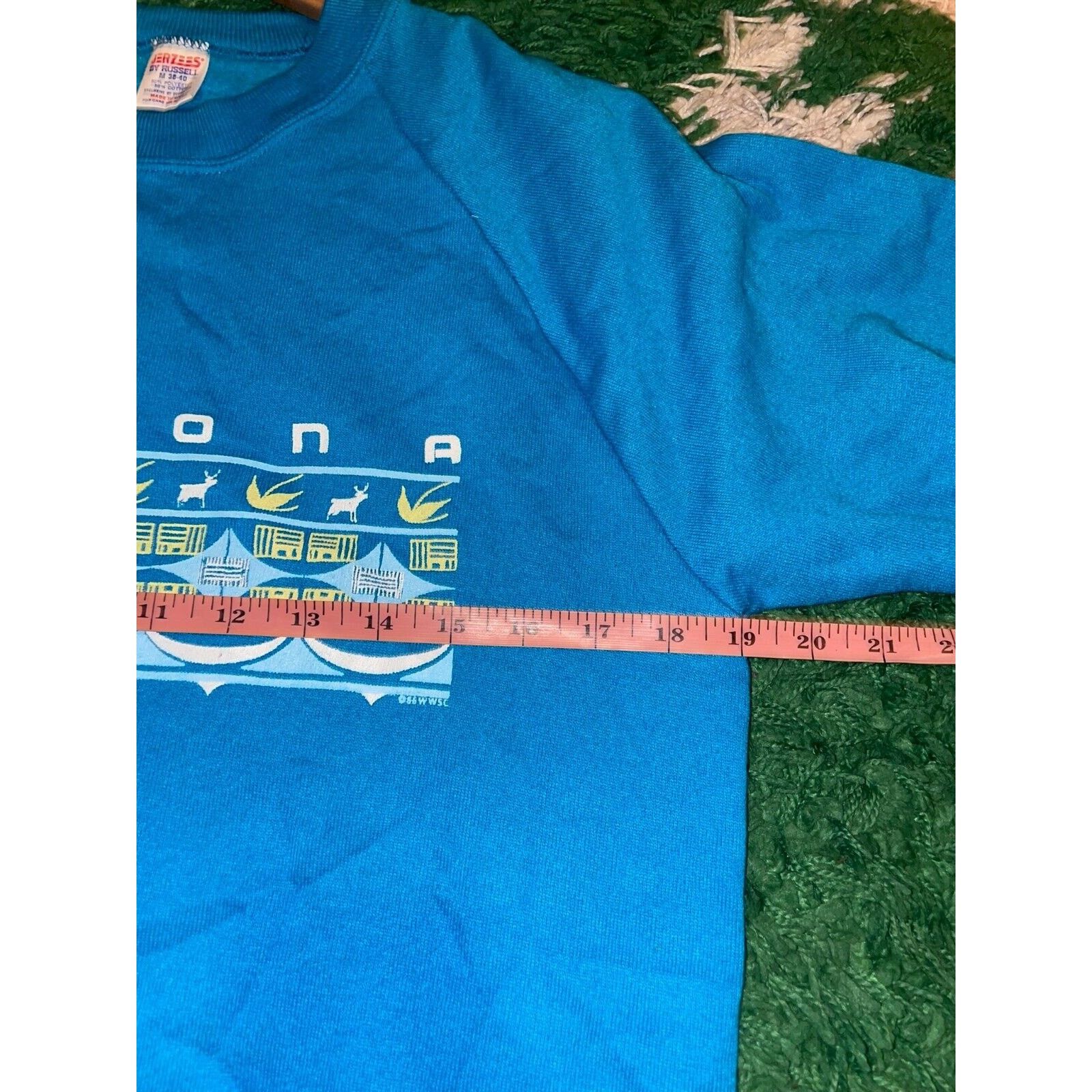 Jerzees Vintage Arizona Crewneck Deer Native Blue Sweatshirt VTG 80s Size US M / EU 48-50 / 2 - 11 Thumbnail