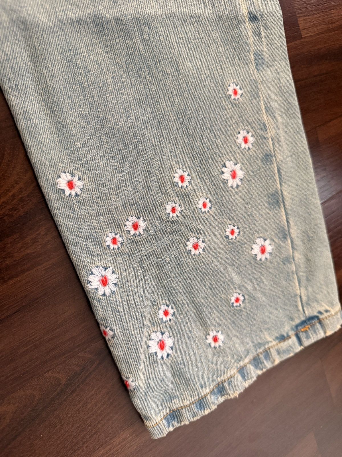 ERL ERL Leather Patchwork Jeans Size US 29 - 2 Thumbnail