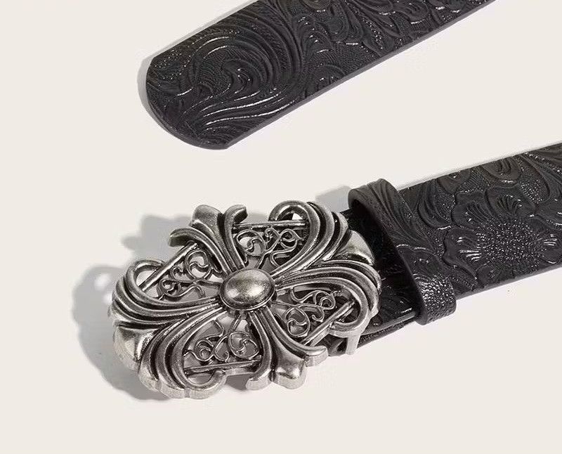 PPFM Black punk rock retro bohemian hollow buckle belt Size ONE SIZE - 4 Thumbnail