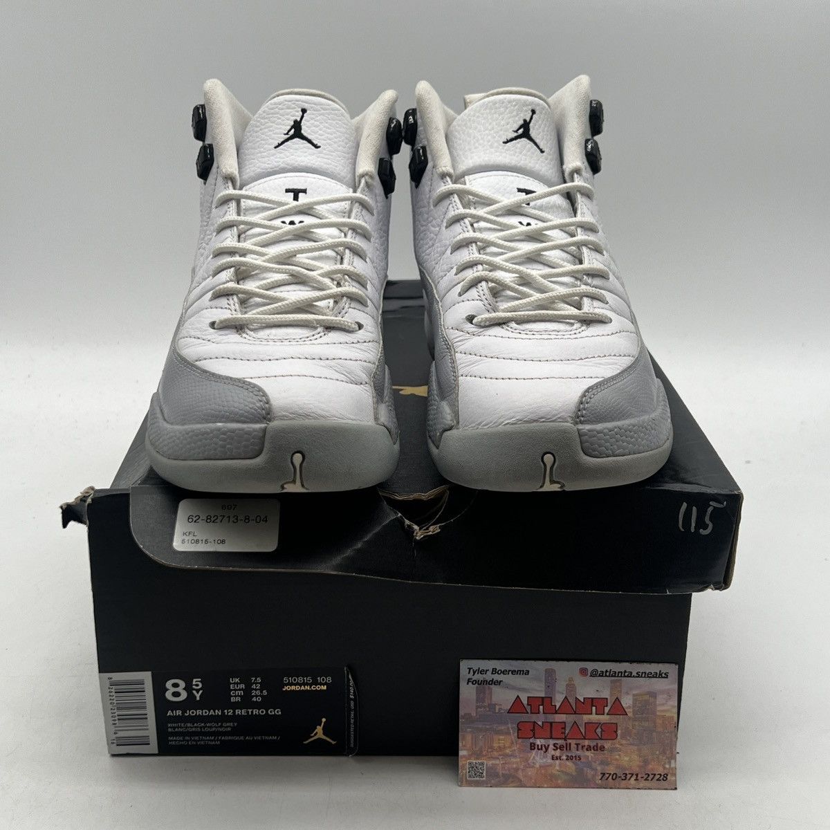 Jordan Brand Air Jordan 12 wolf grey Size US 8.5 / EU 41-42 - 2 Thumbnail