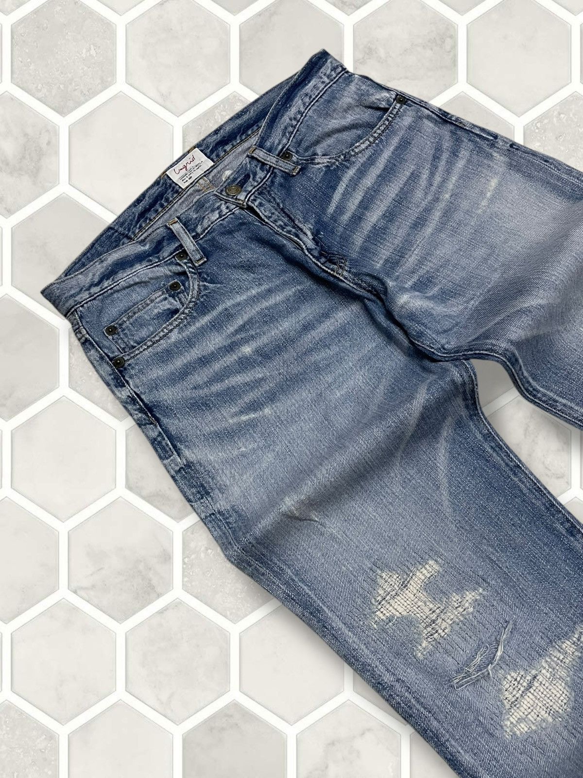 Hysteric Glamour Vintage Authentic Designer Japan Ungrid Distressed Denim Size US 30 / EU 46 - 7 Thumbnail