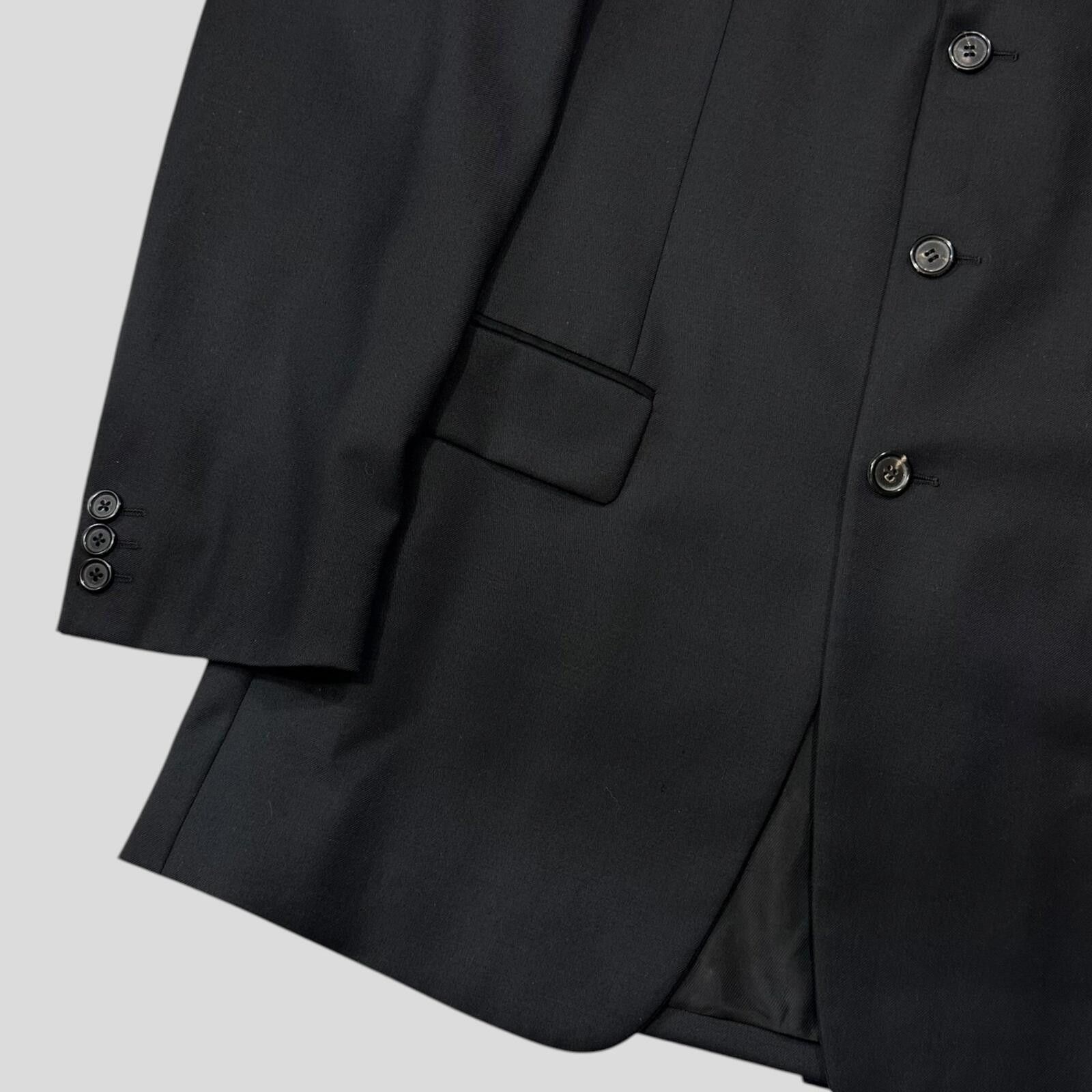 Prada Prada 00’s Virgin Wool Black Suit Blazer + Trousers - M/L Size 50R - 6 Thumbnail