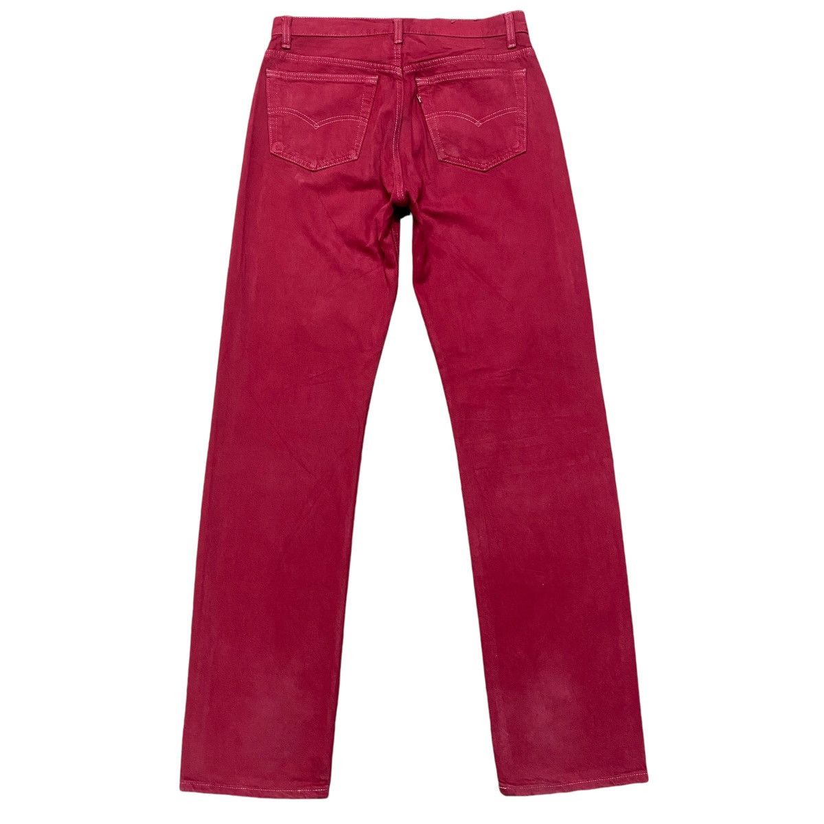 Levi's Vintage 90s Levis 501 Red Denim Jeans Dyed Size US 31 - 2 Thumbnail