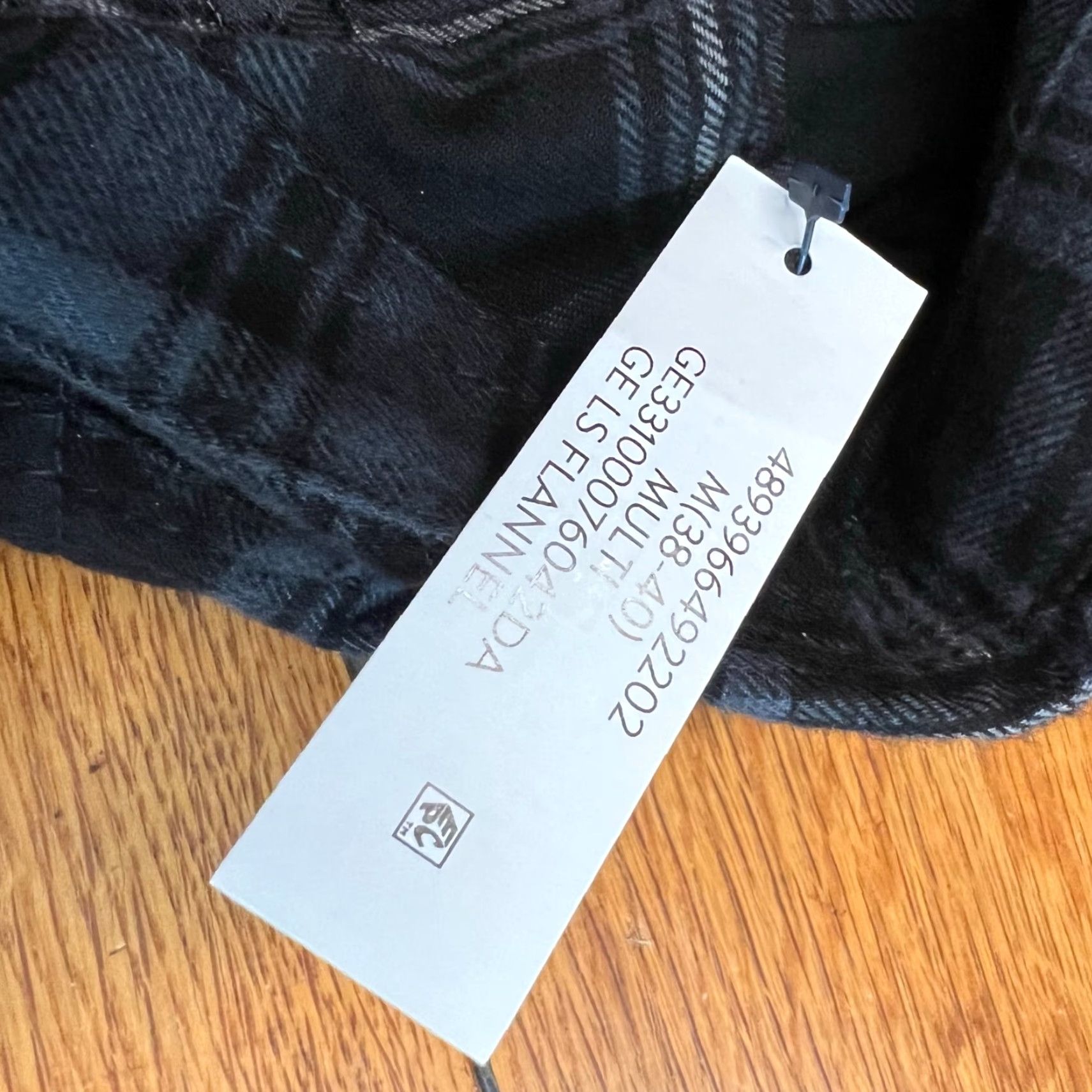 George George Mens Plaid Flannel Shirt Size M Long Sleeve Casual Workwear Autumn Winter Black Gray Size US M / EU 48-50 / 2 - 7 Thumbnail