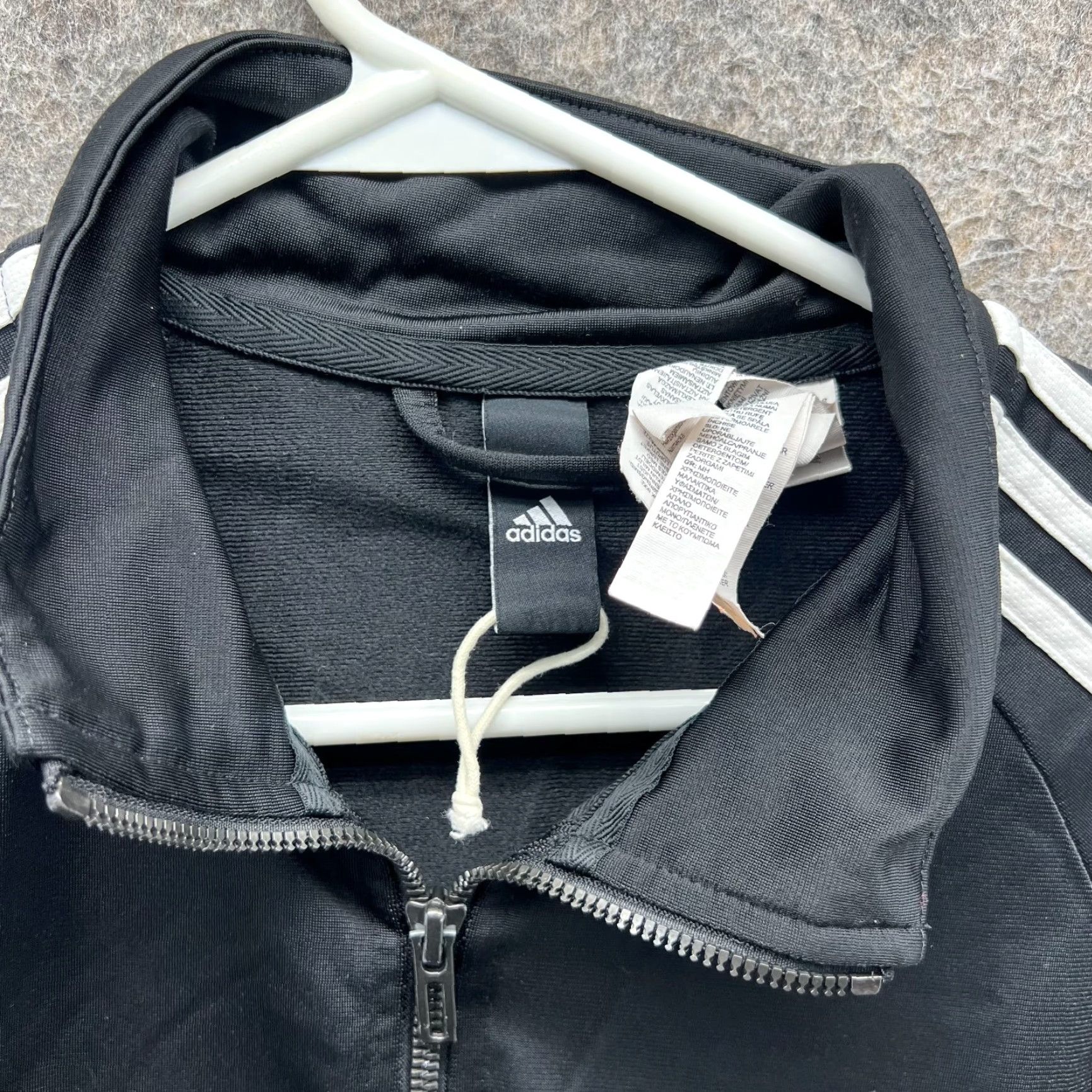 Adidas VINTAGE adidas Track Jacket Mens Medium Black Zip Up 3 Stripe Retro Trefoil Firebird Size US M / EU 48-50 / 2 - 6 Thumbnail
