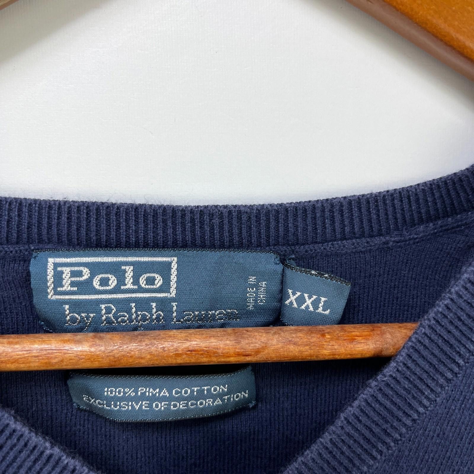 Polo Ralph Lauren Vintage Polo Ralph Lauren Pony Pima Cotton Golf Vest 2XL Size US XXL / EU 58 / 5 - 4 Thumbnail