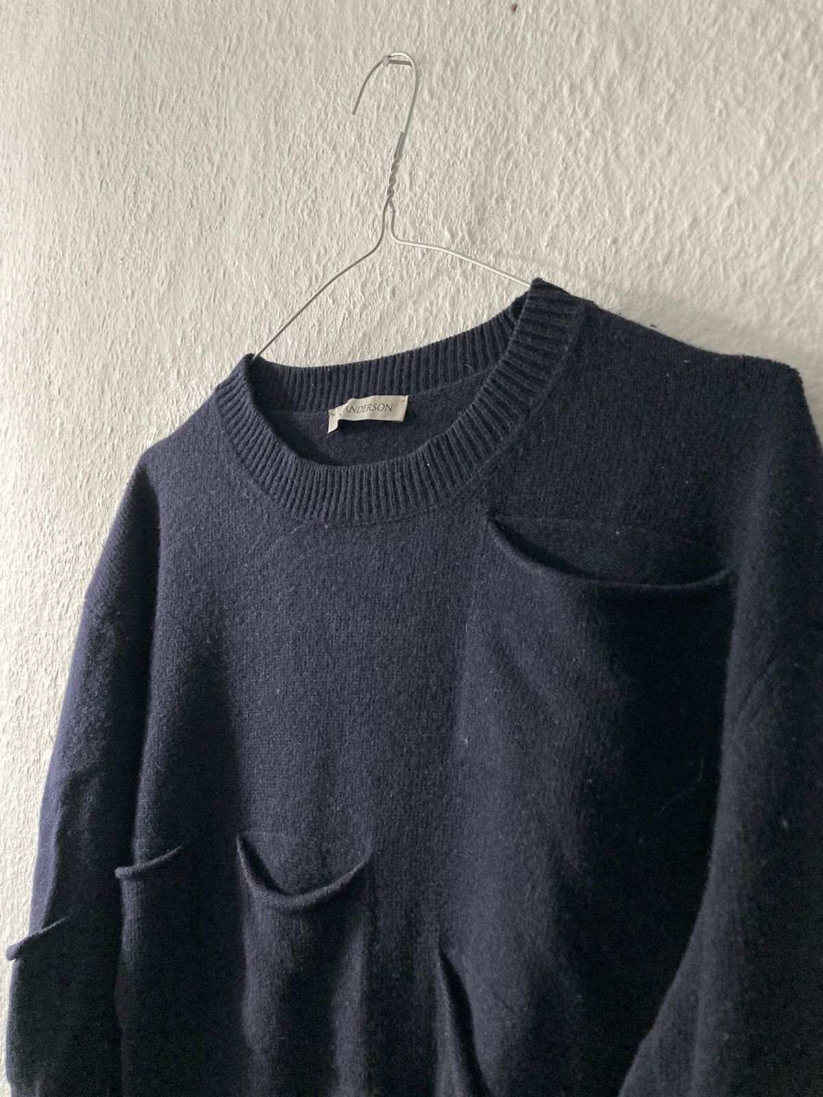 JW Anderson JW Anderson Navy Multi-Pocket Cashmere Wool Sweater Size US M / EU 48-50 / 2 - 3 Thumbnail
