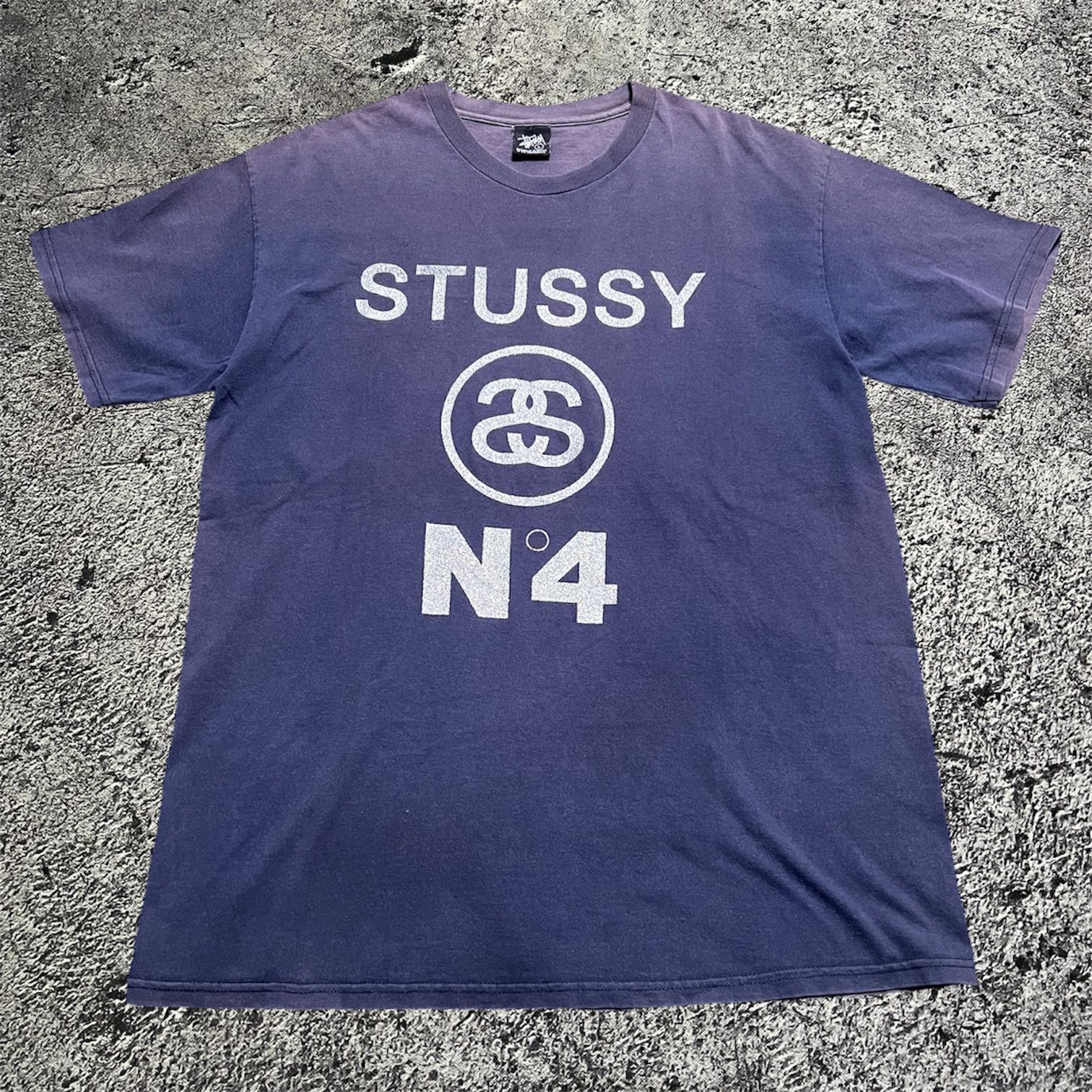 00s Stussy Iconic Logo N4 Faded Tshirt Tee y2k style