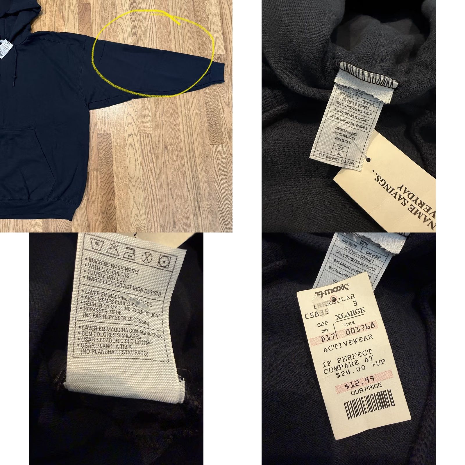 Nike VINTAGE Nike Hoodie Mens XL Black 90s Retro Sweatshirt Pullover Hooded Pockets Size US XL / EU 56 / 4 - 8 Thumbnail