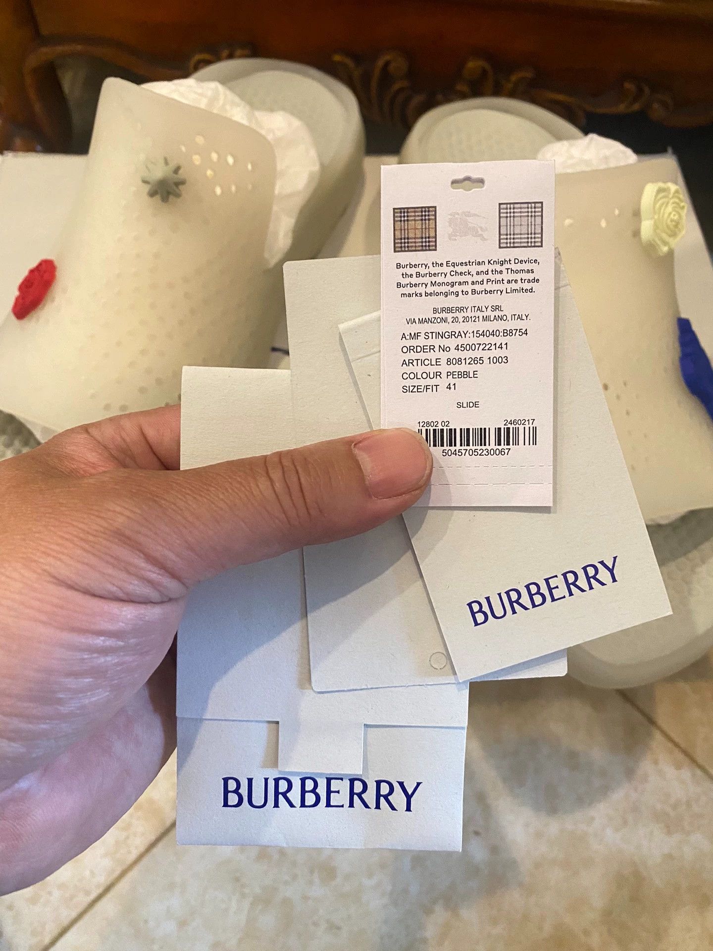 Burberry Burberry Horseferry Slide Sandals Men's 41 Size US 8 / EU 41 - 6 Thumbnail