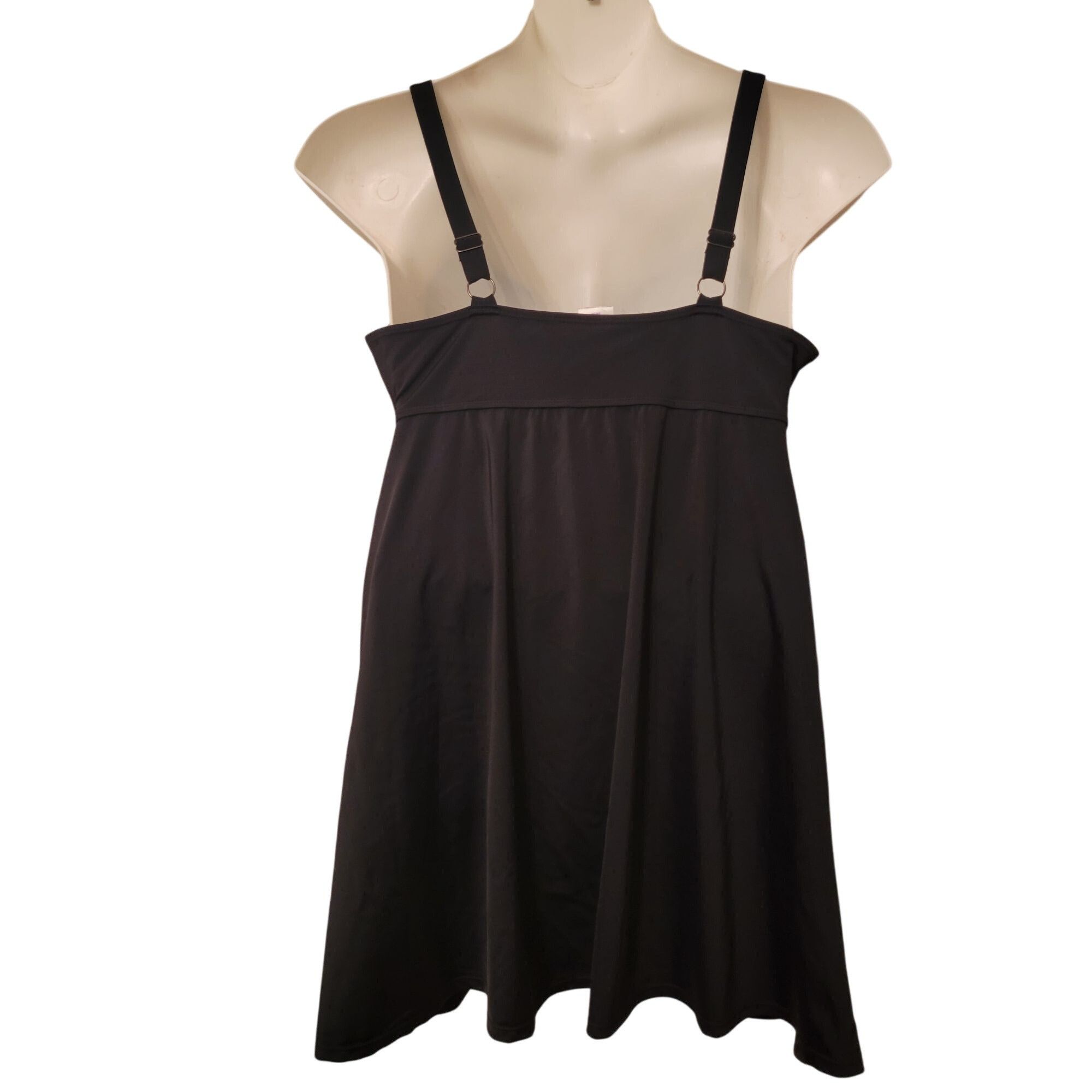 Other Roamans Swim Black Floral Cutout Tankini Swimsuit One Piece Size XL / US 12-14 / IT 48-50 - 5 Thumbnail