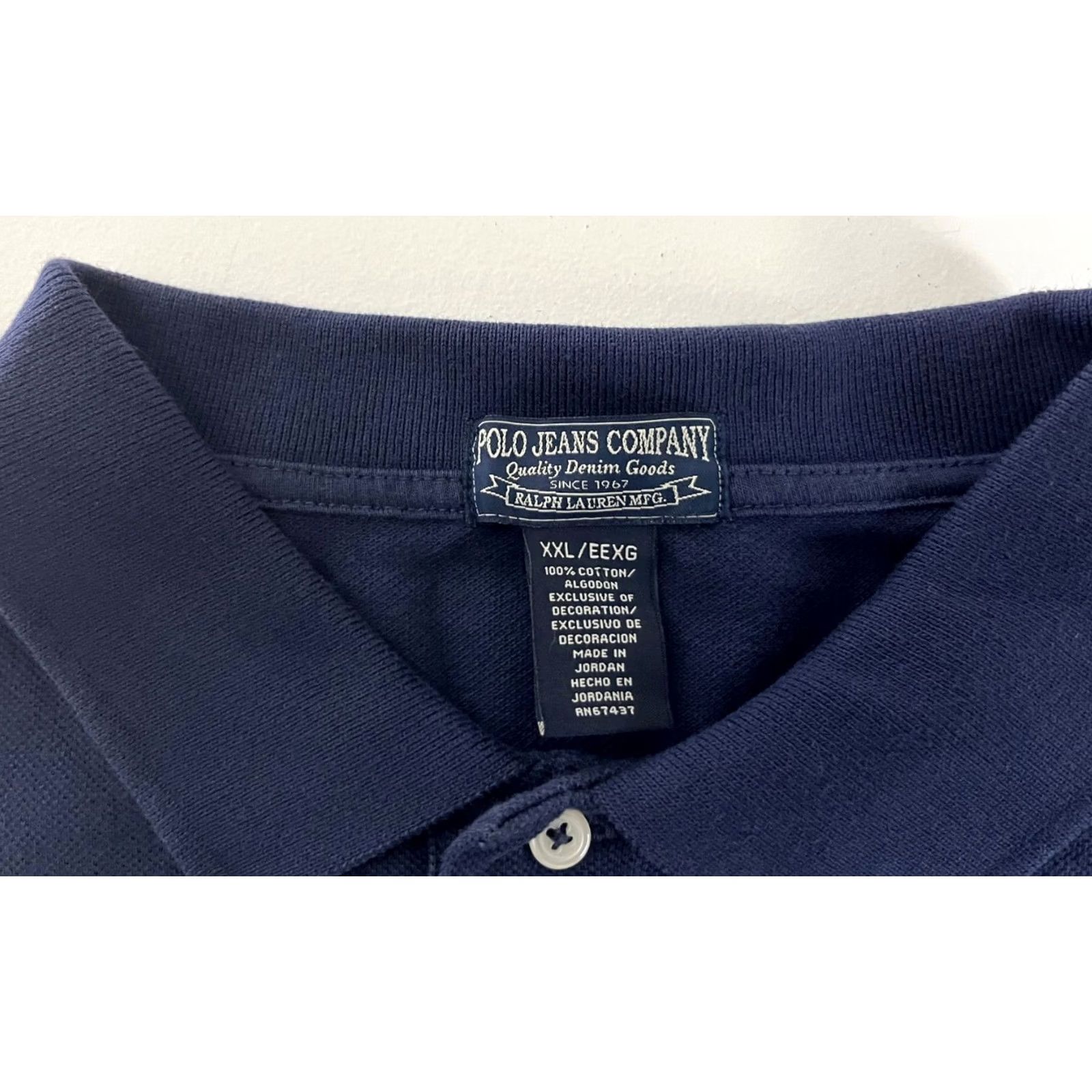 Ralph Lauren VINTAGE Polo Jeans Company Ralph Lauren Polo Shirt Navy Blue 2XL Men’s Short Sleeve Polo Shirt 100% Cotton NWT Size US XXL / EU 58 / 5 - 5 Thumbnail