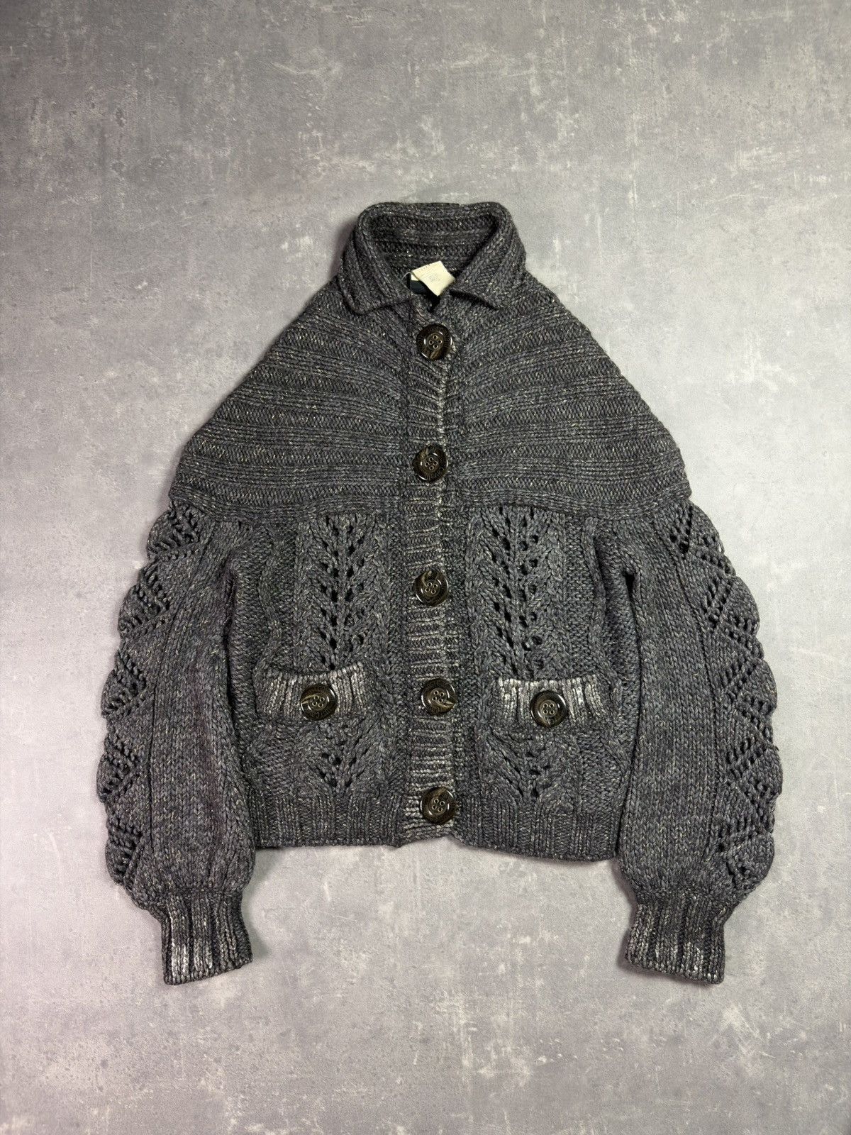 Just Cavalli 00s Just Cavalli Wool Heavy Metallic Fades Cardigan Knit 42 Size M / US 6-8 / IT 42-44 - 1 Thumbnail