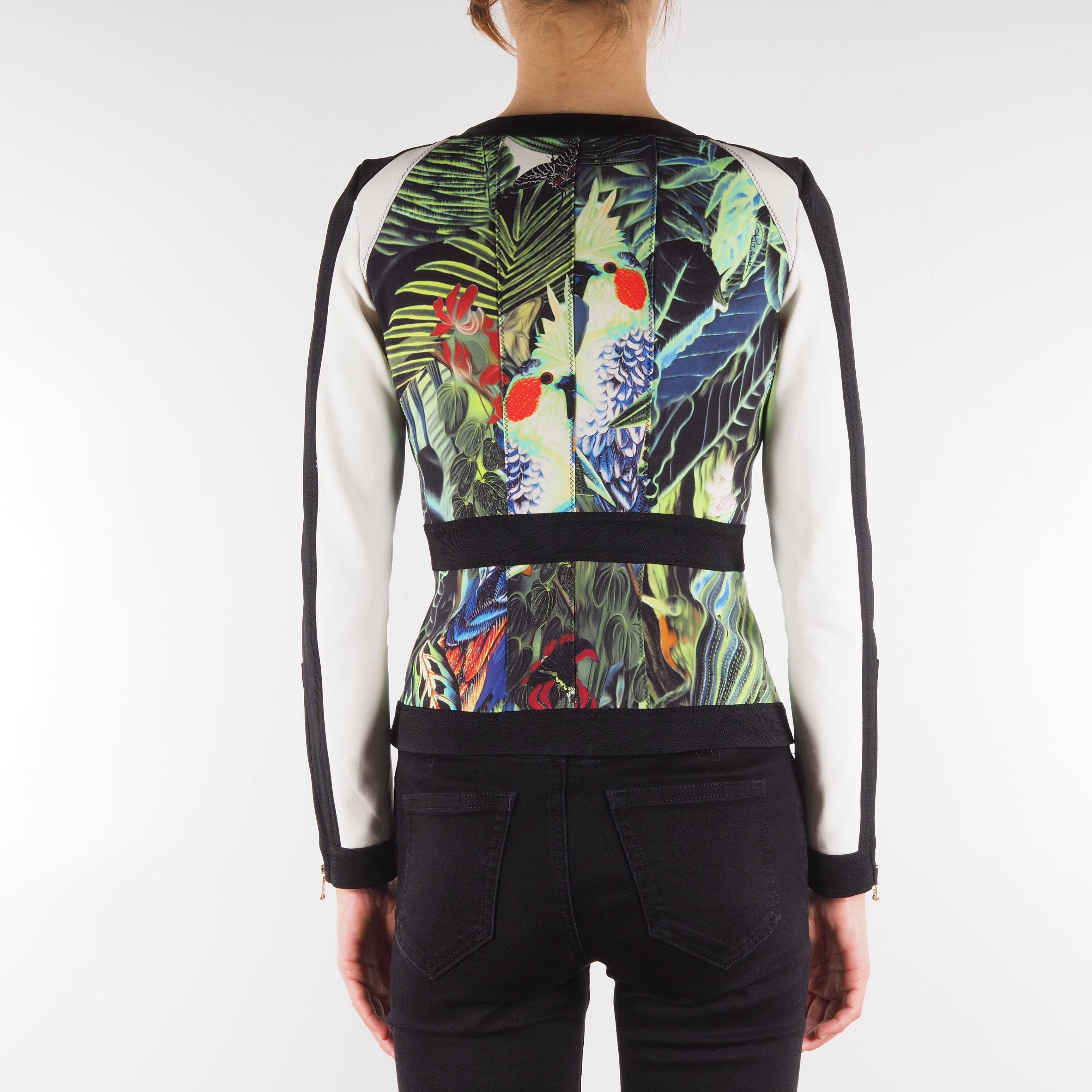 Roberto Cavalli Roberto Cavalli Tropical Print Zip Jacket Size XS / US 0-2 / IT 36-38 - 2 Thumbnail