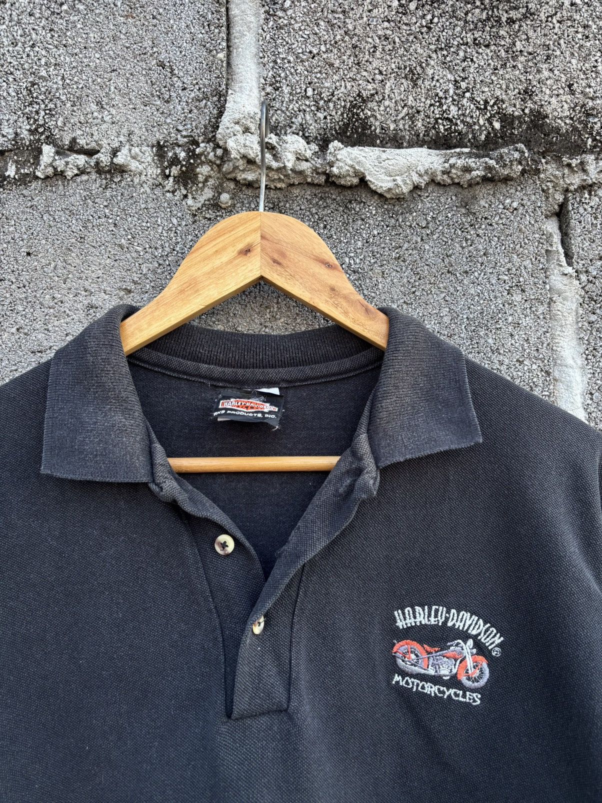 Vintage Faded Harley Davidson Grunge ERD Polo Shirt Size US L / EU 52-54 / 3 - 1 Thumbnail