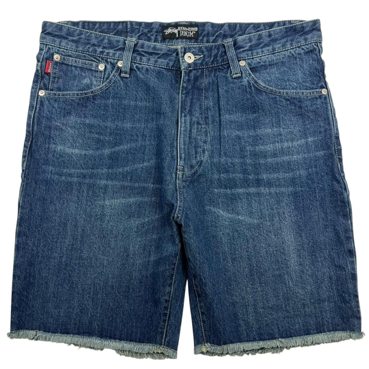 Stussy Vintage 2000s Stussy Denim Crown Shorts / Jorts - Waist: 36 Size US 36 / EU 52 - 5 Thumbnail